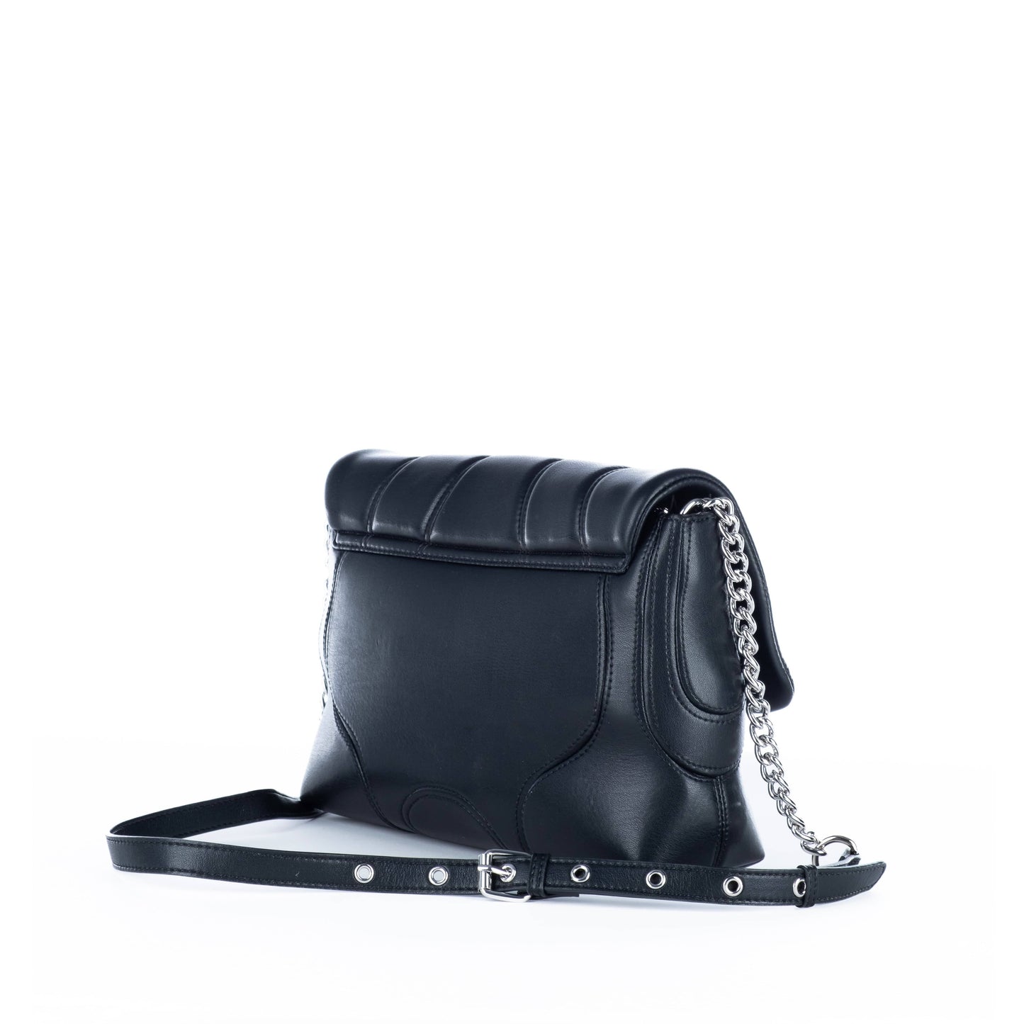 Bolsa Tiracolo Feminina Replay Preta com Detalhes Elegantes