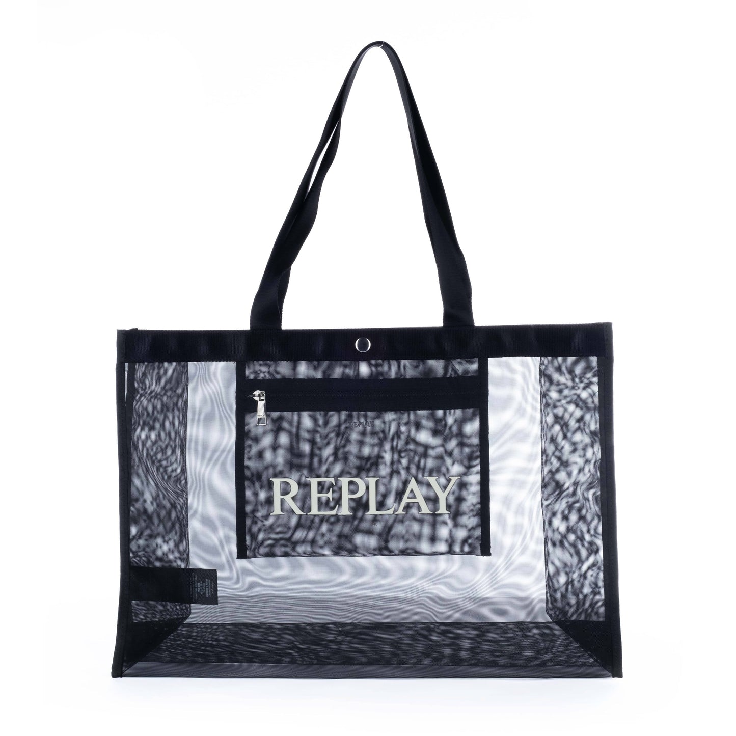 Bolsa Tote Feminina Replay Preta com Detalhes Modernos