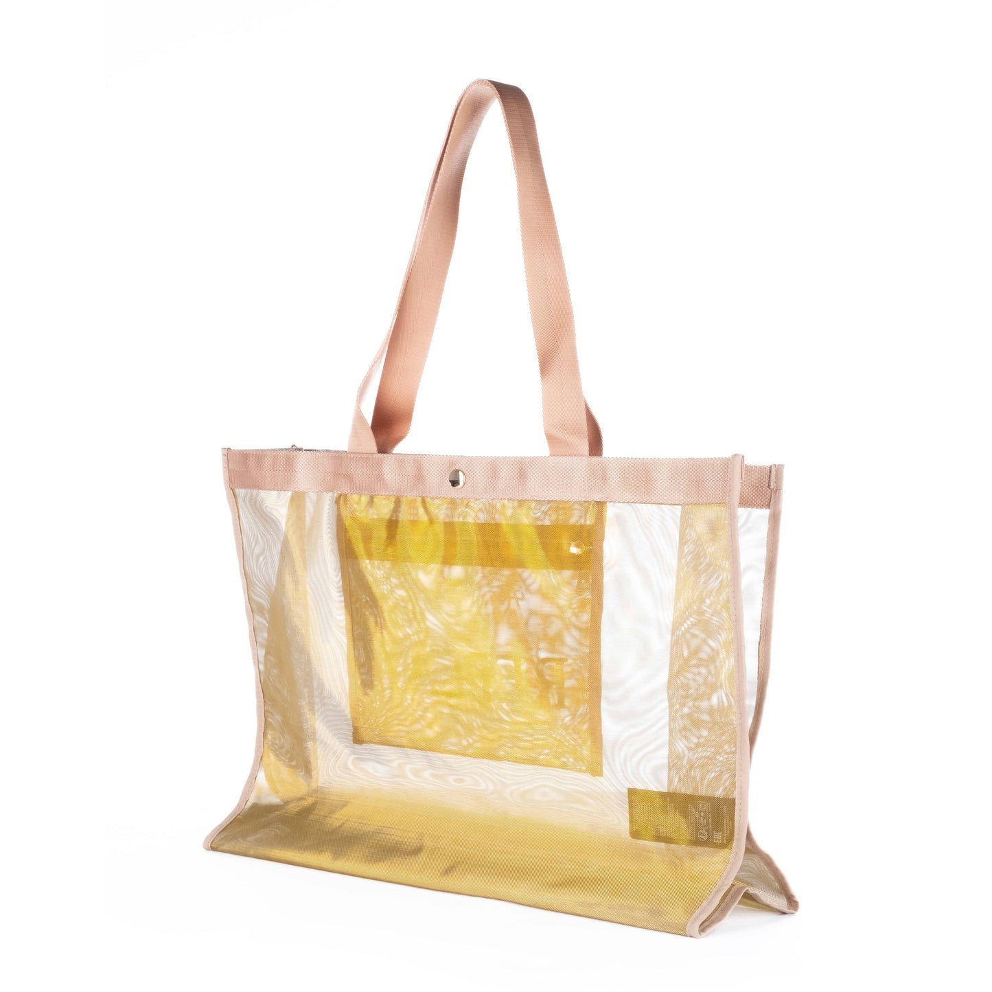 Bolsa Tote Feminina Replay Transparente com Detalhes Bege