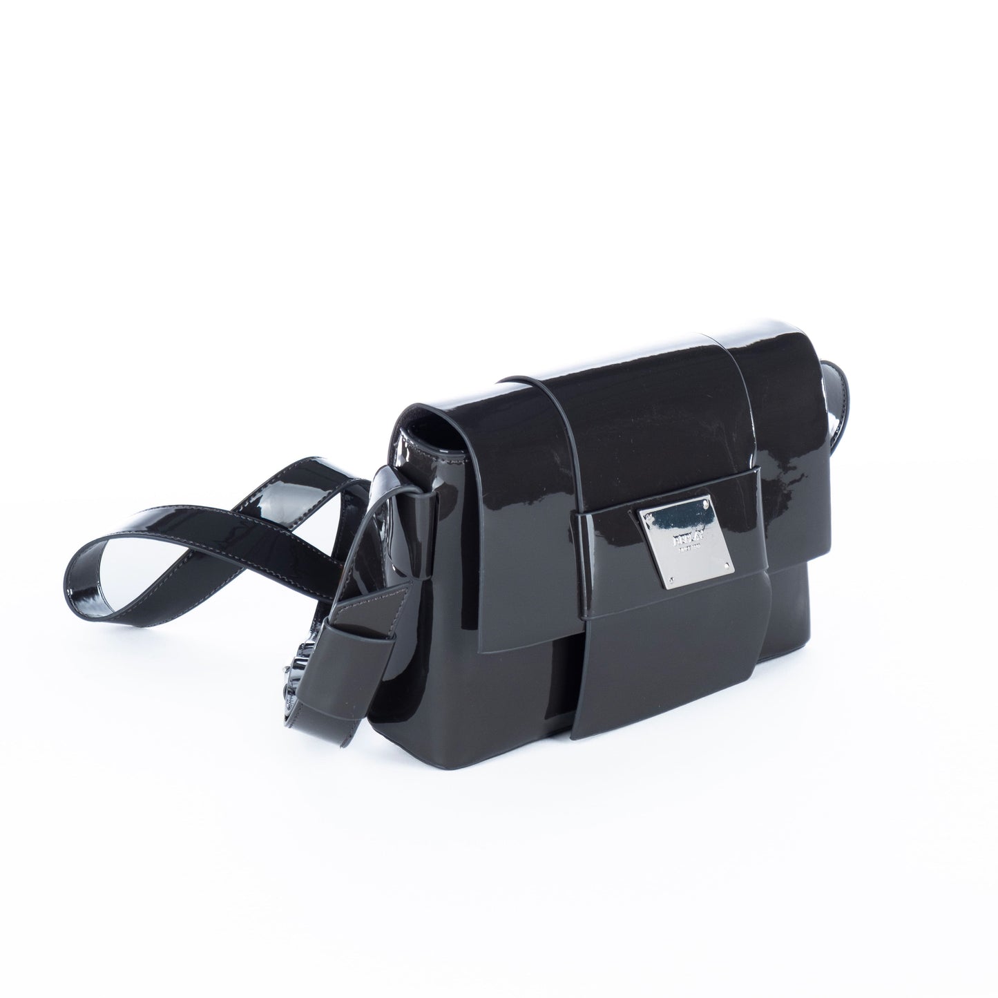 Bolsa Tiracolo Feminina Replay Preta com Detalhes Modernos