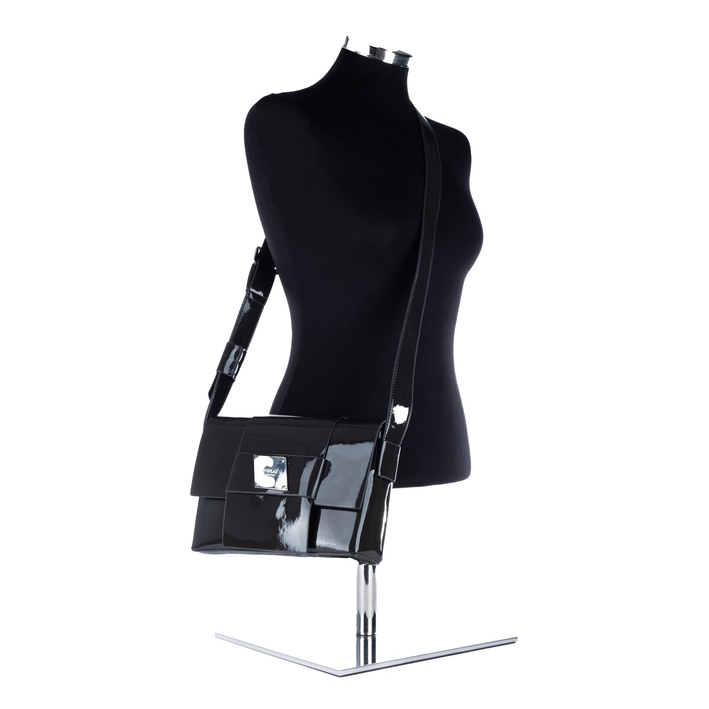 Bolsa Tiracolo Feminina Replay Preta com Detalhes Modernos