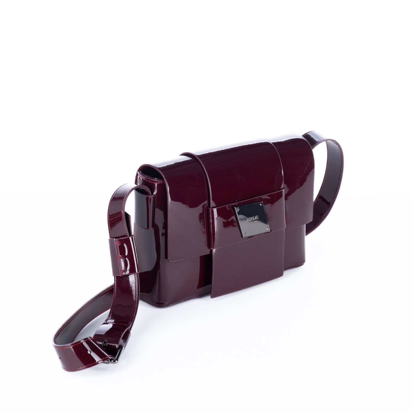 Bolsa Tiracolo Feminina Replay Bordô Verniz Detalhes Modernos