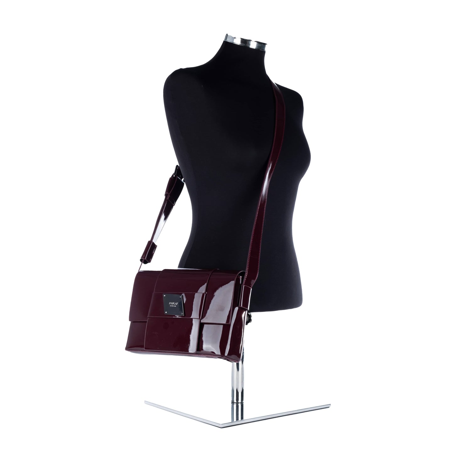 Bolsa Tiracolo Feminina Replay Bordô Verniz Detalhes Modernos