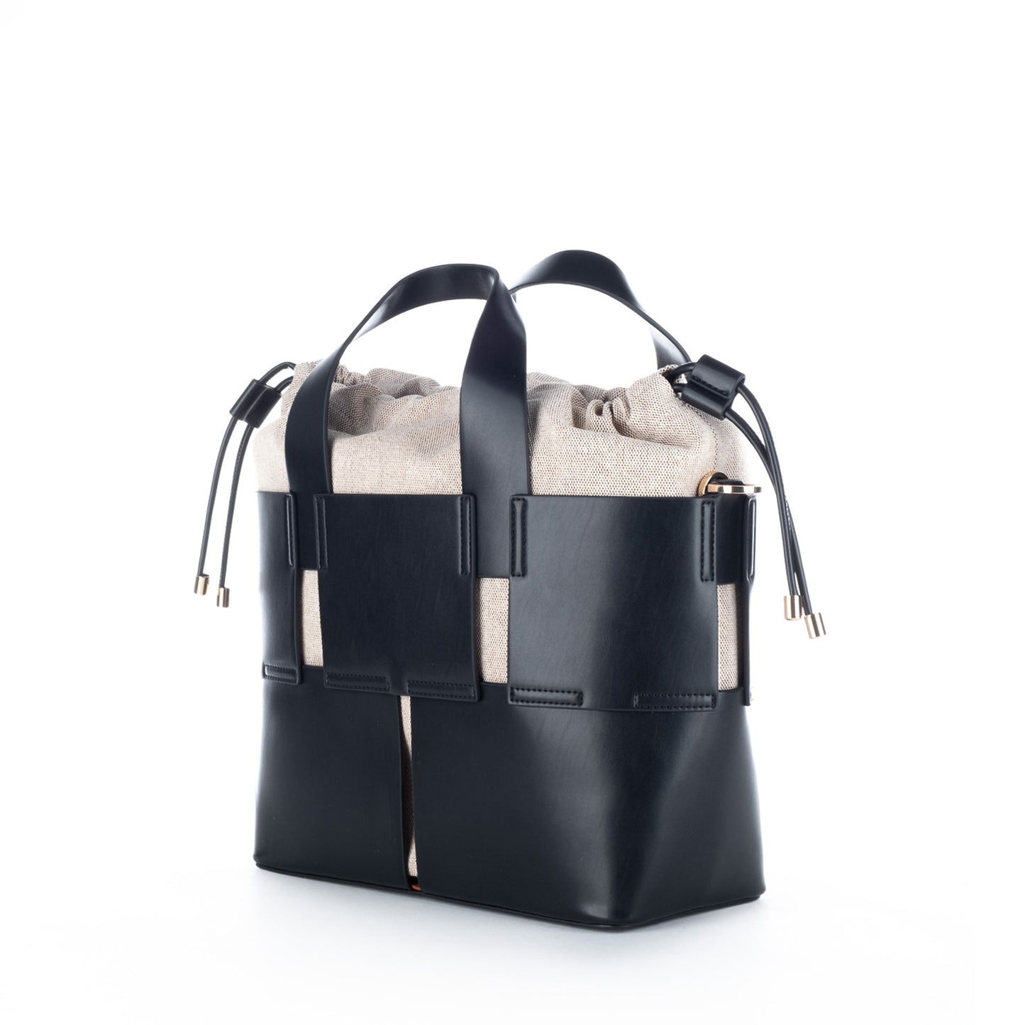 Bolsa Tote Replay Preta e Bege com Bolsa Interior Removível