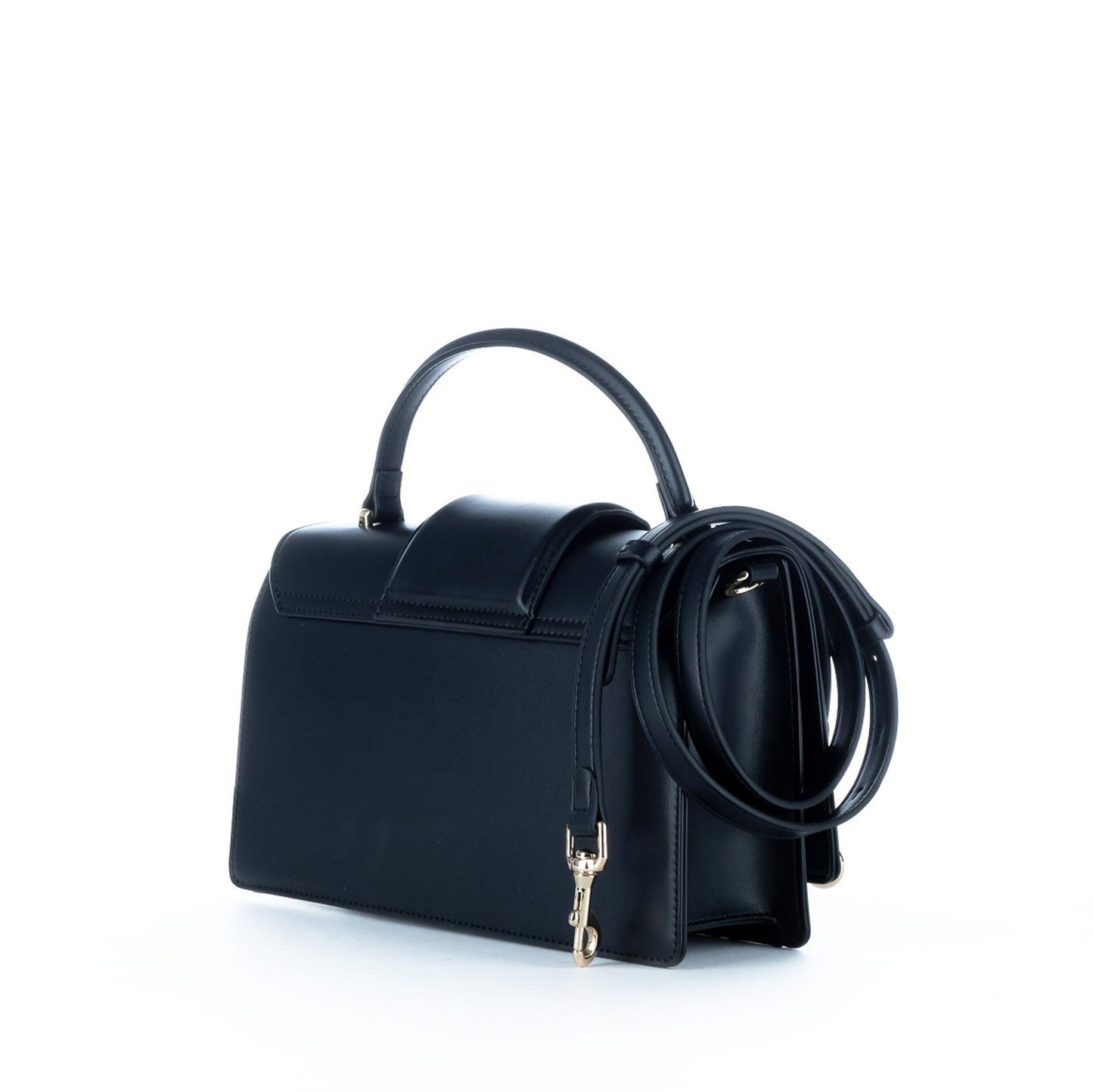 Bolsa Satchel Replay Preta com Alça de Mão e Logótipo Metálico