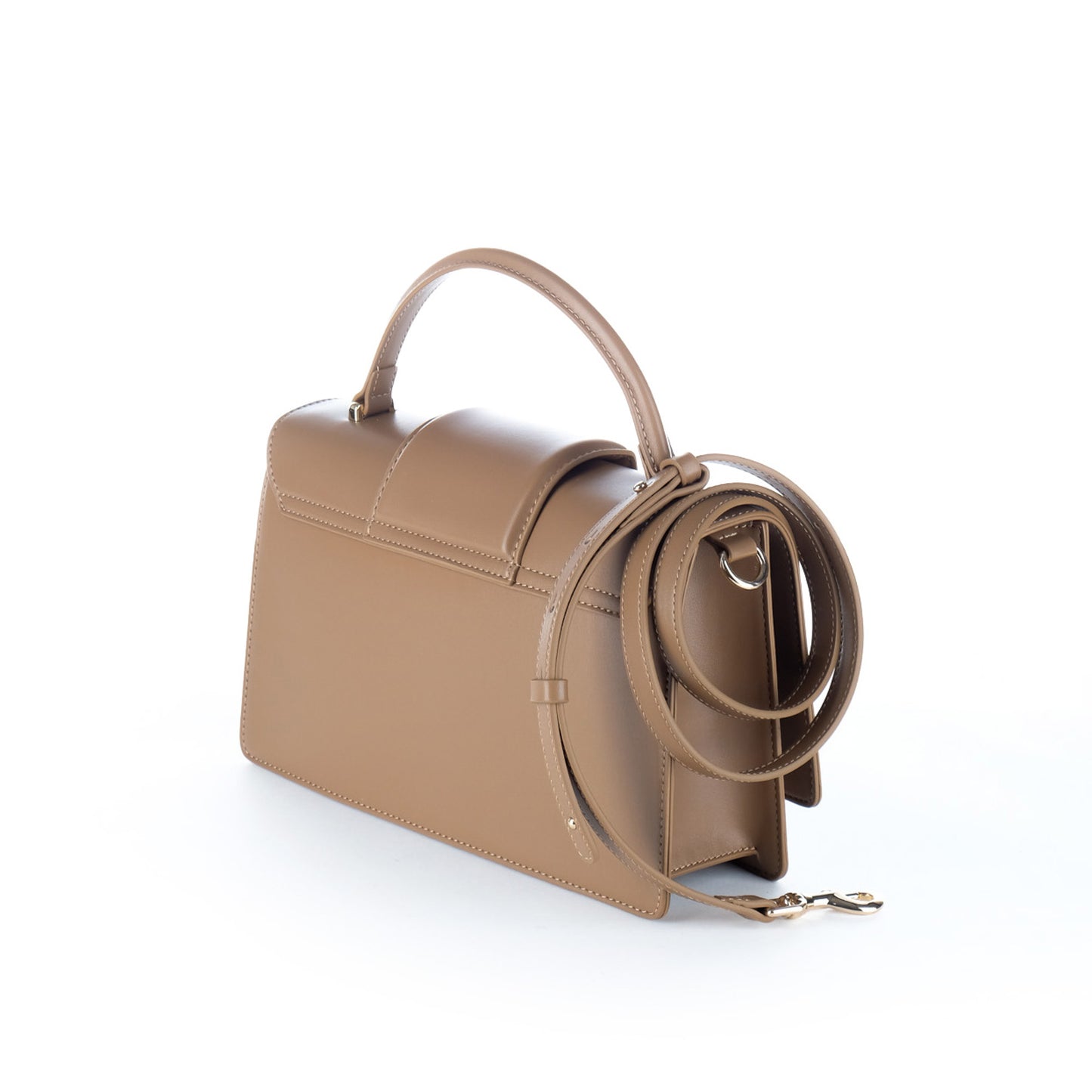 Bolsa Satchel Replay Bege com Alça de Mão e Logótipo Metálico