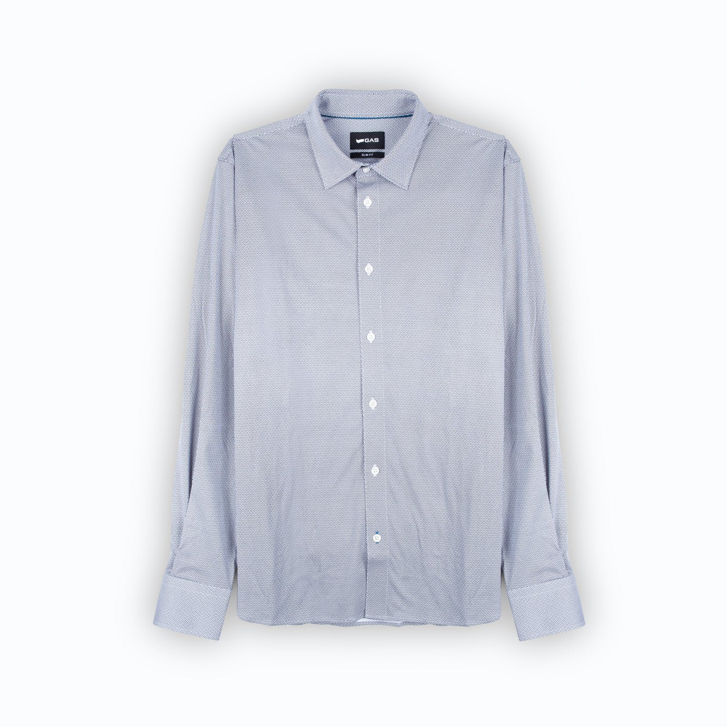 Camisa Homem Gas Azul Claro Detalhe Casual