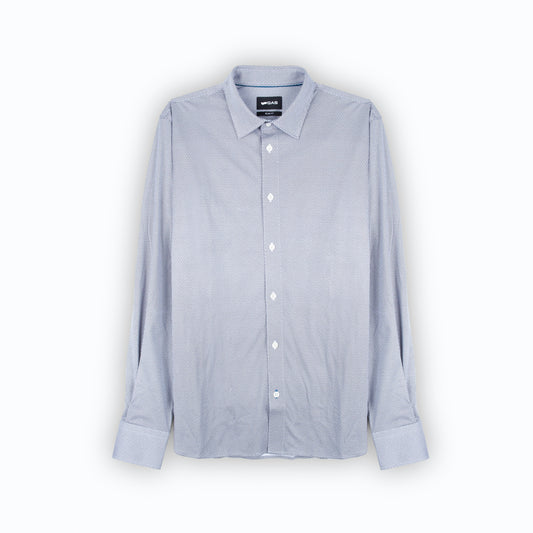 Camisa Homem Gas Azul Claro Detalhe Casual