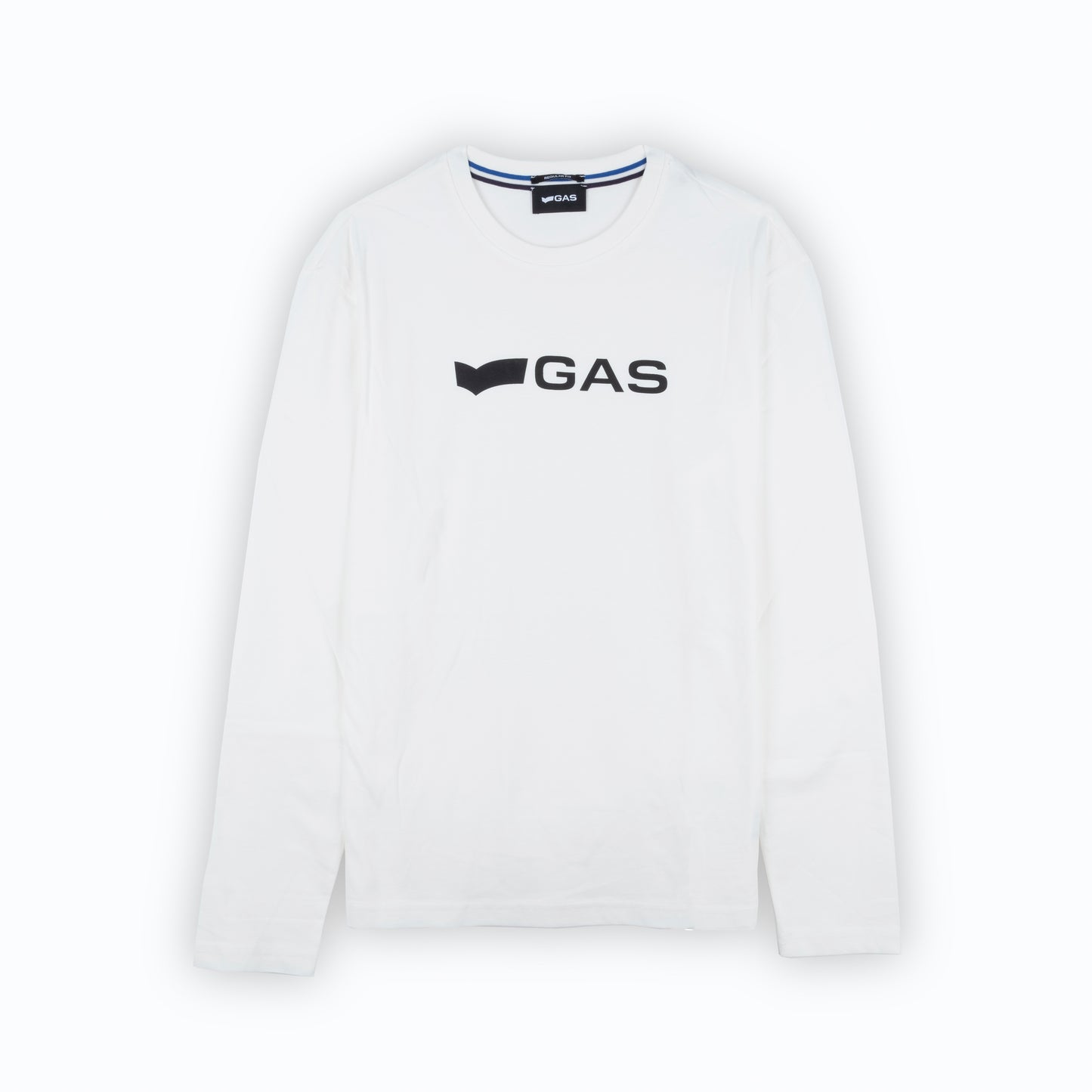 Camisola Homem GAS Branco com Logo Frontal Minimalista em Algodão