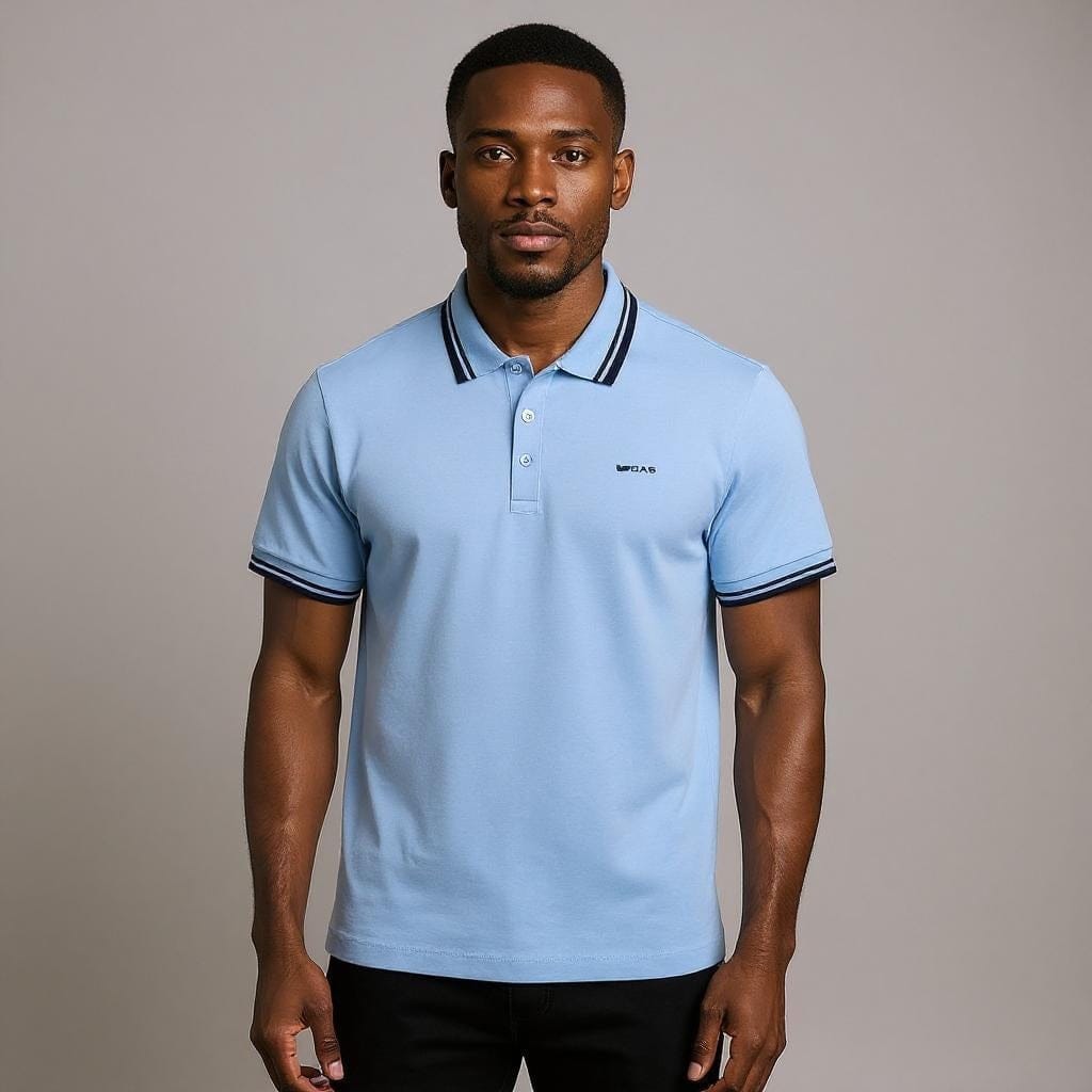 Polo Homem GAS Azul Claro