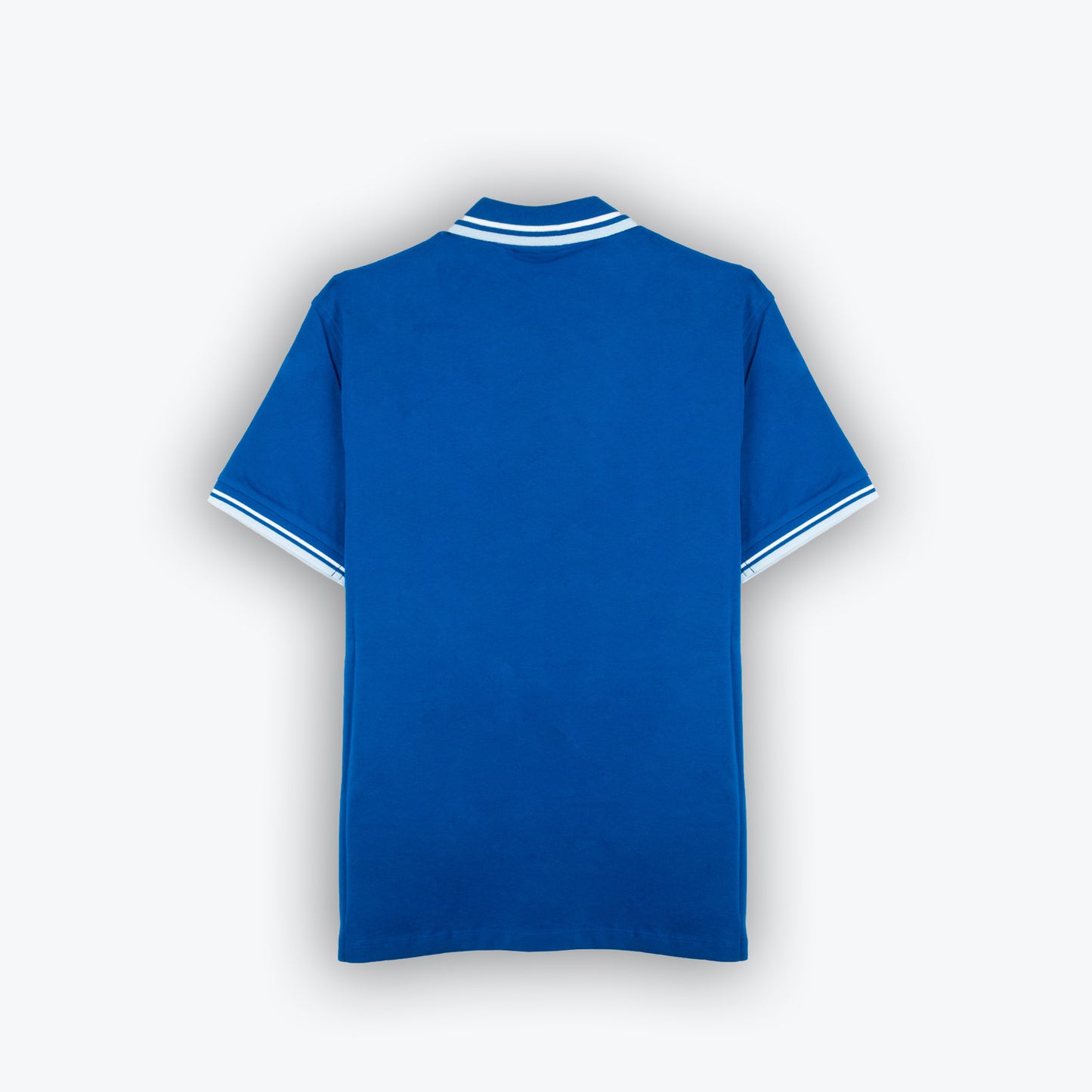 Polo Homem GAS Azul com Detalhes Contrastantes Brancos na Gola e Mangas
