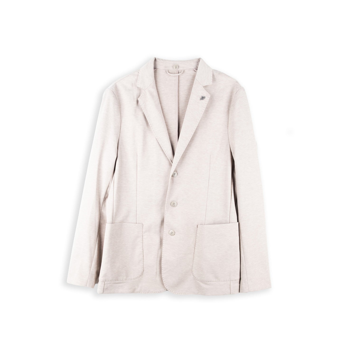 Blazer Homem Yes Zee Bege Claro com Capuz Removível e Botões Frontais