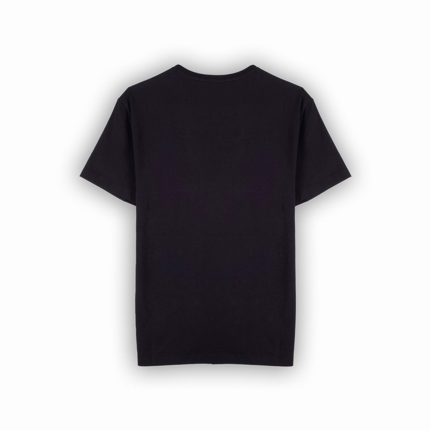 T-shirt Homem GAS Preto Minimalista em Algodão com Gola Redonda