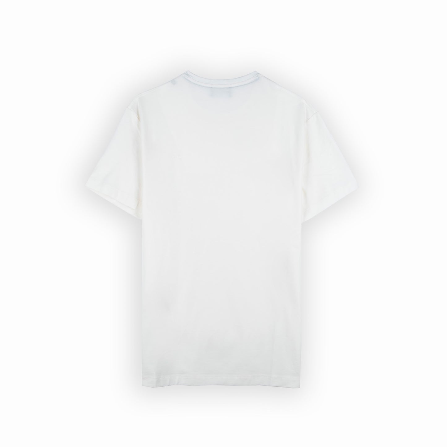 T-shirt Homem GAS Branco Minimalista em Algodão com Gola Redonda