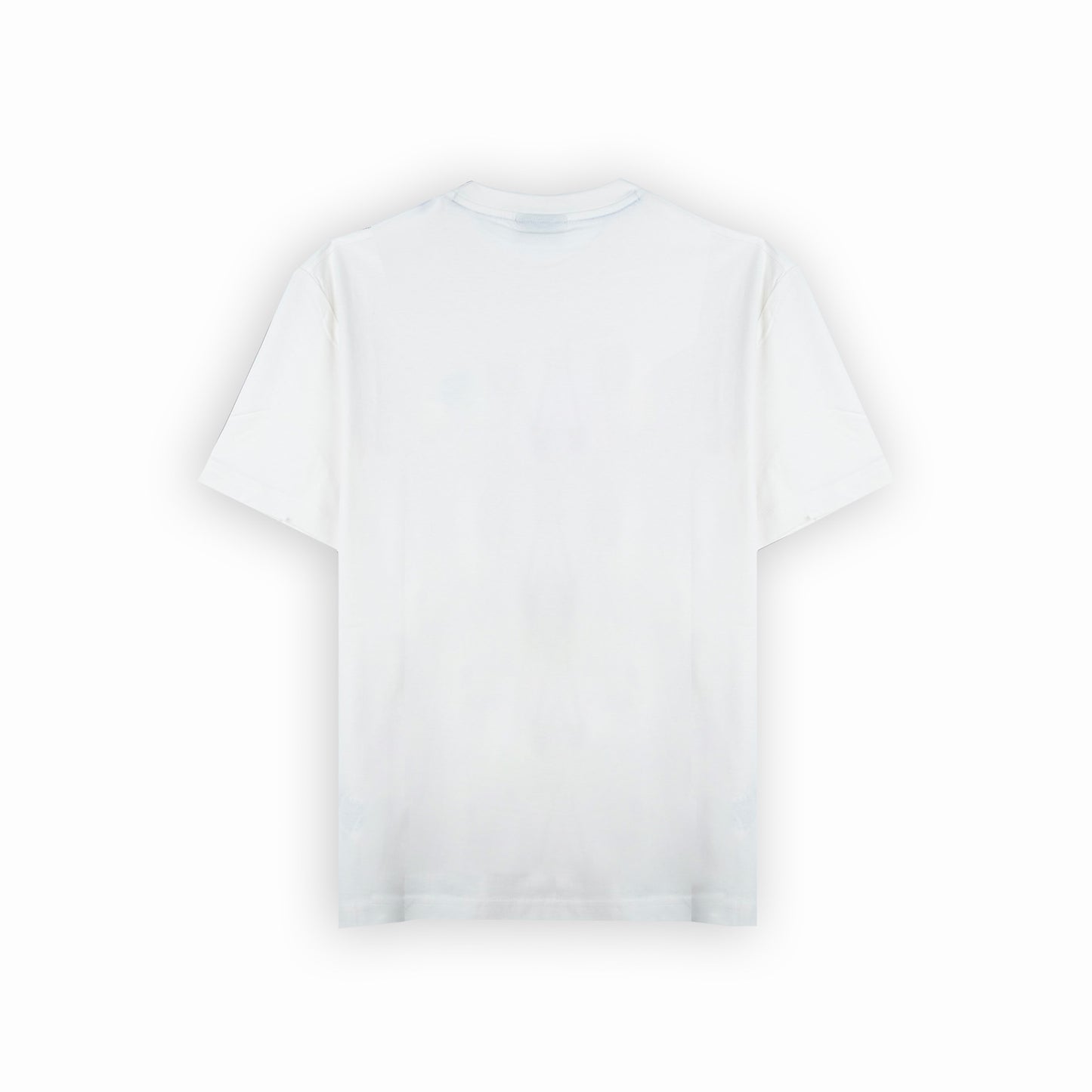 T-shirt Homem GAS Branco com Logo Frontal Minimalista em Algodão