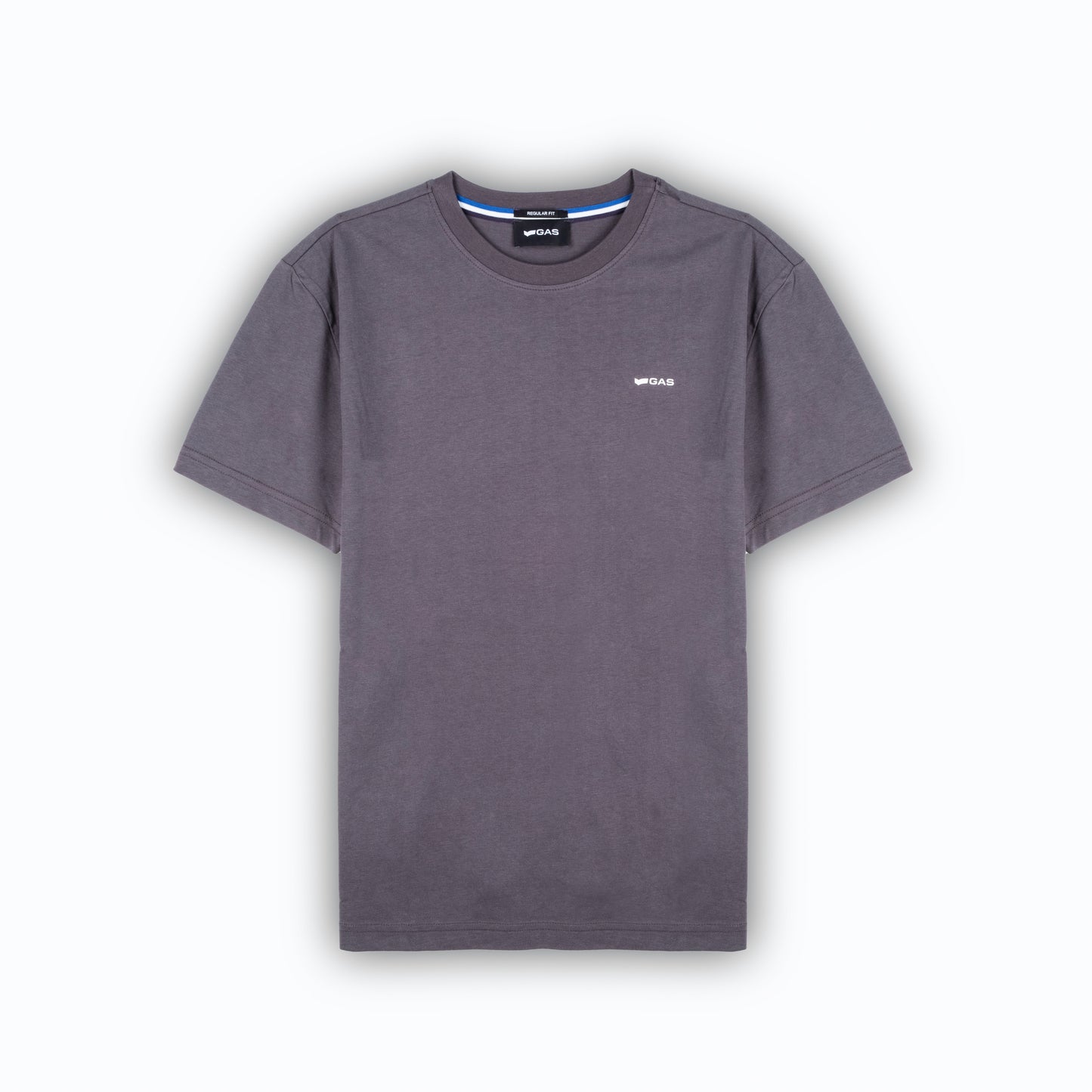 T-Shirt Homem Gas Cinza com Logo Discreto