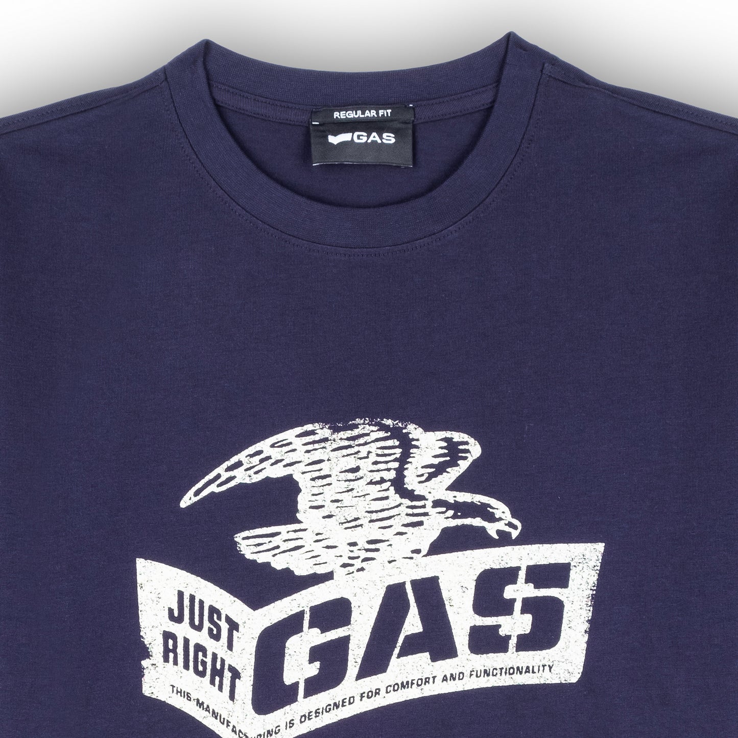 T-Shirt Homem Gas Azul Estampada