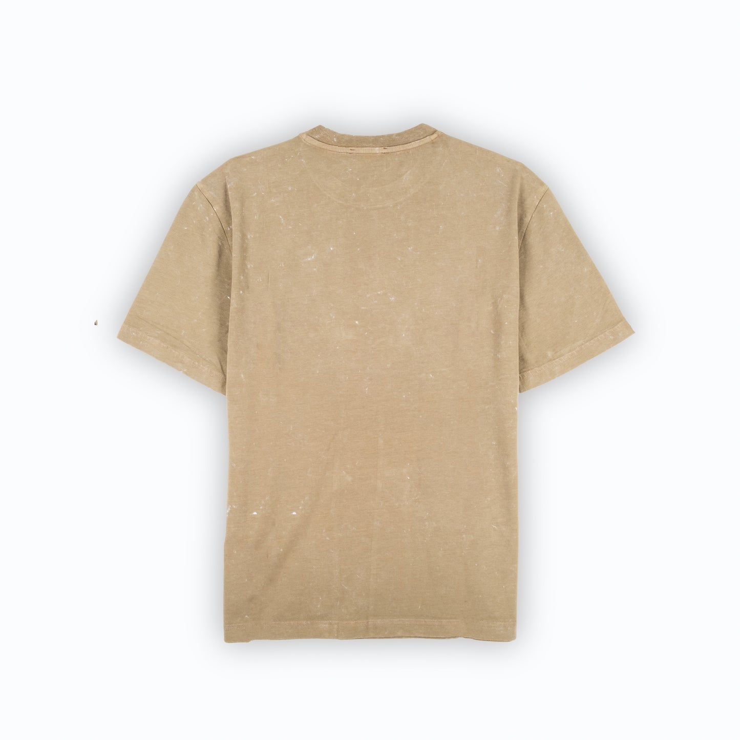 T-Shirt Homem Gas Bege Estampada Casual