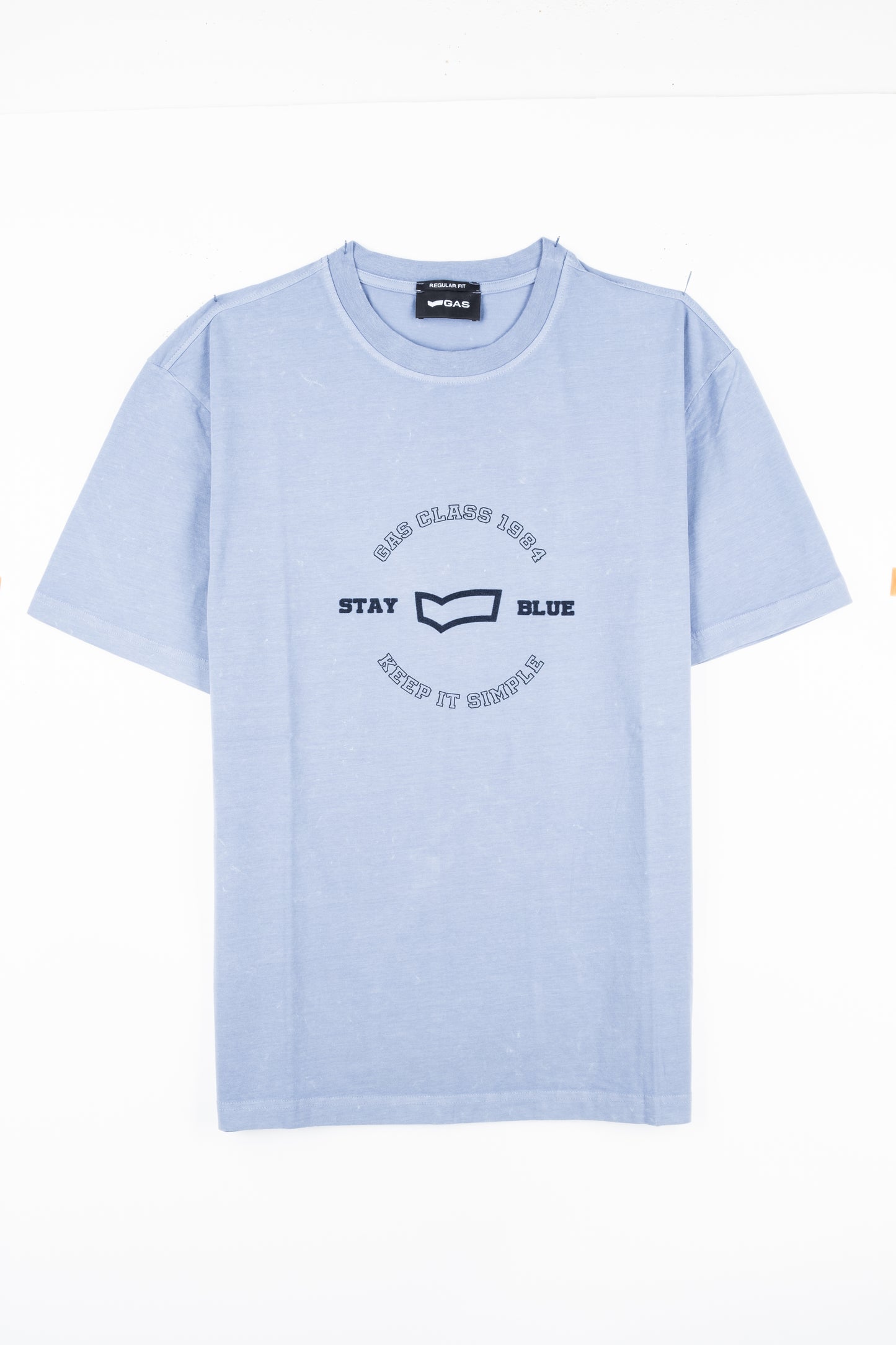 T-Shirt Homem Gas Azul Claro com Estampa Keep It Simple
