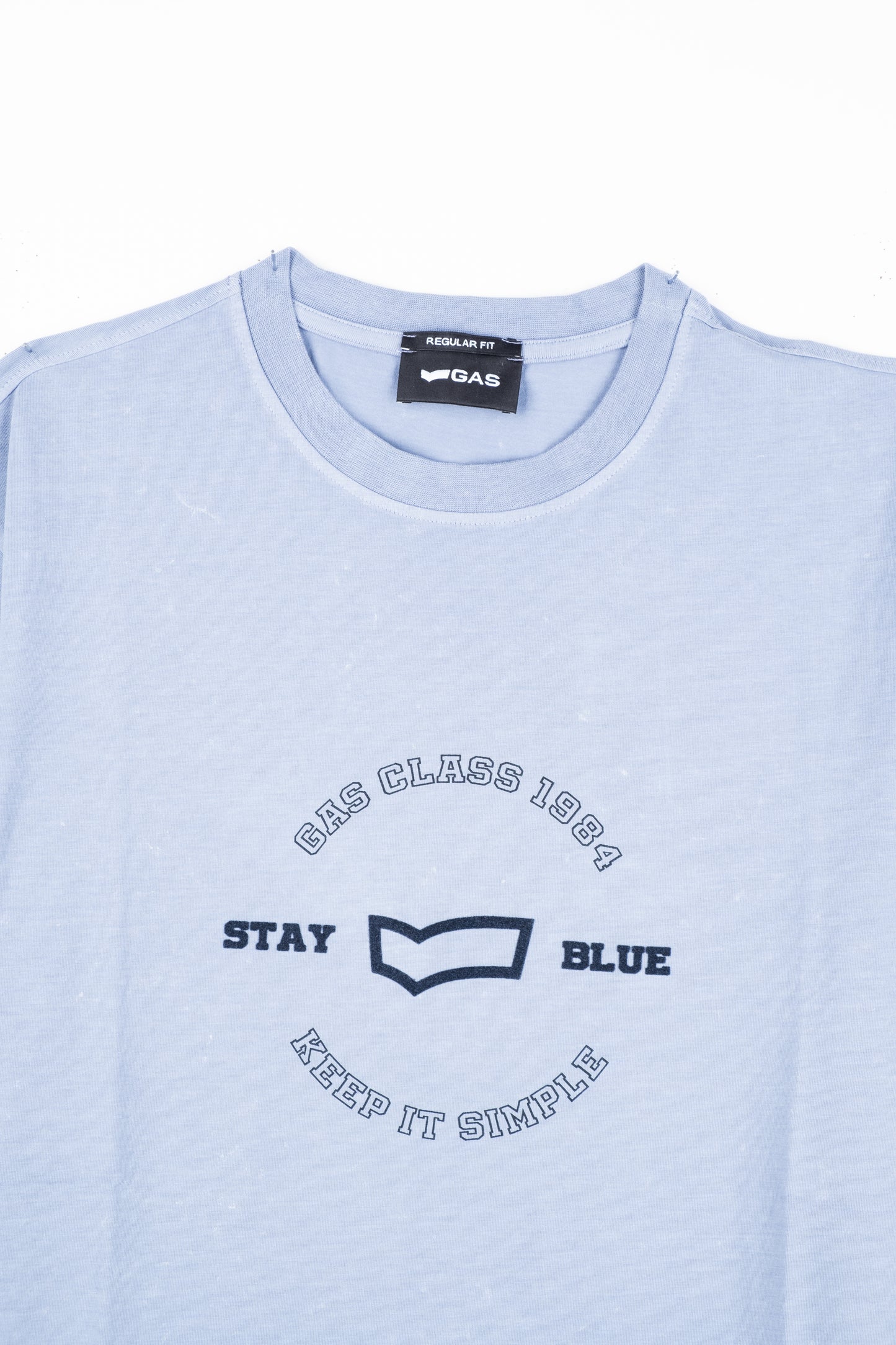 T-Shirt Homem Gas Azul Claro com Estampa Keep It Simple