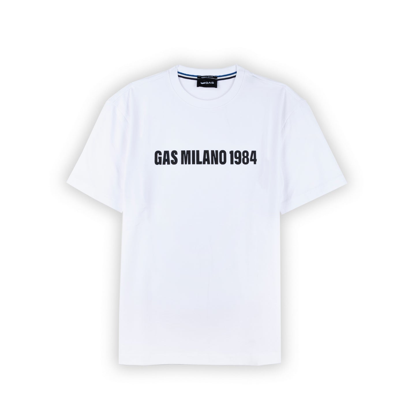 T-Shirt Homem Gas Branca com Estampa "Gas Milano 1984"
