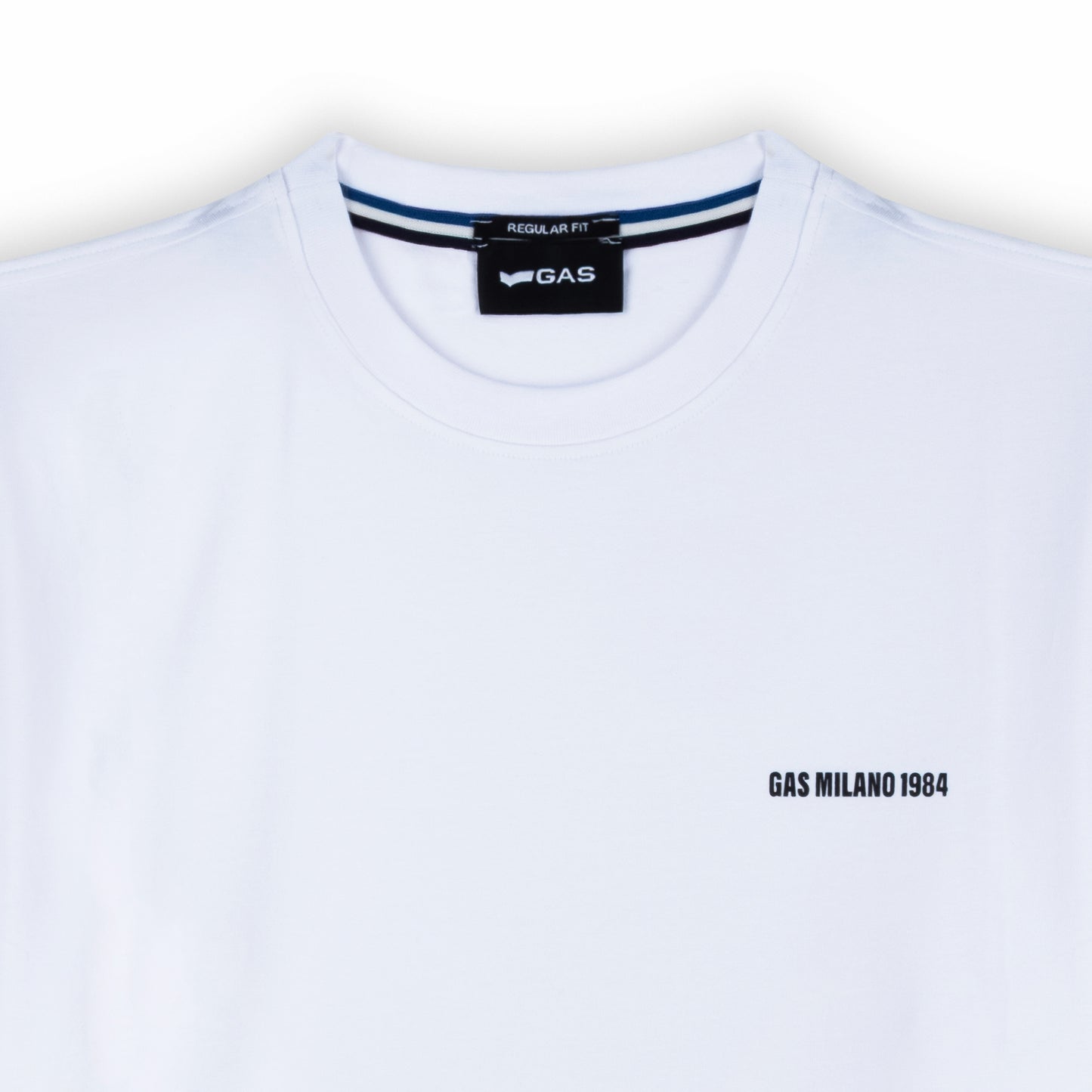 T-Shirt Homem Gas Branca com Estampa Minimalista