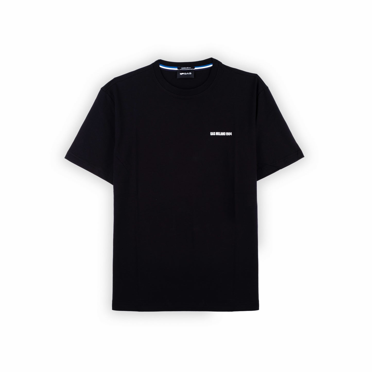 T-Shirt Homem Preta Gas Milano com Estampa Frontal