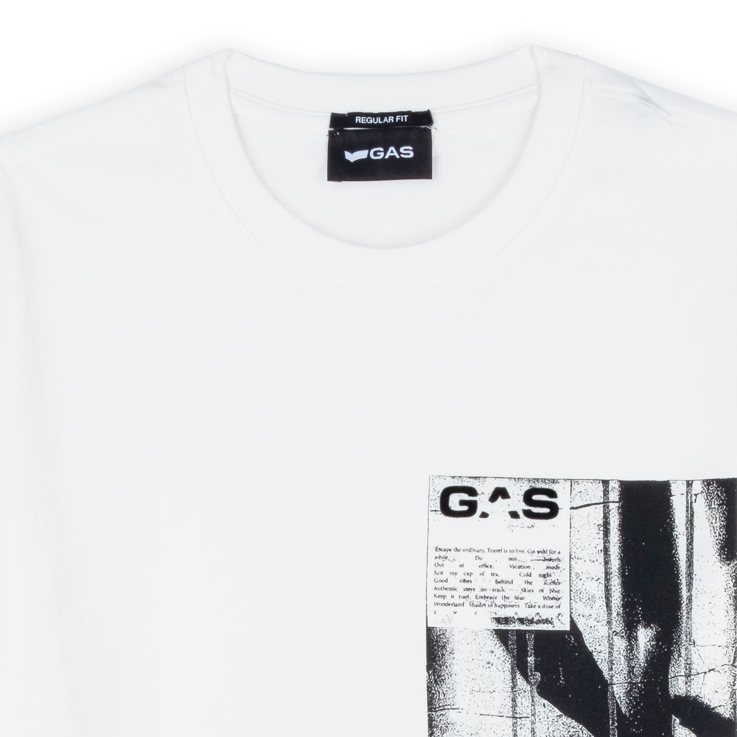 Camisa Homem Gas Branca com Estampa Gráfica