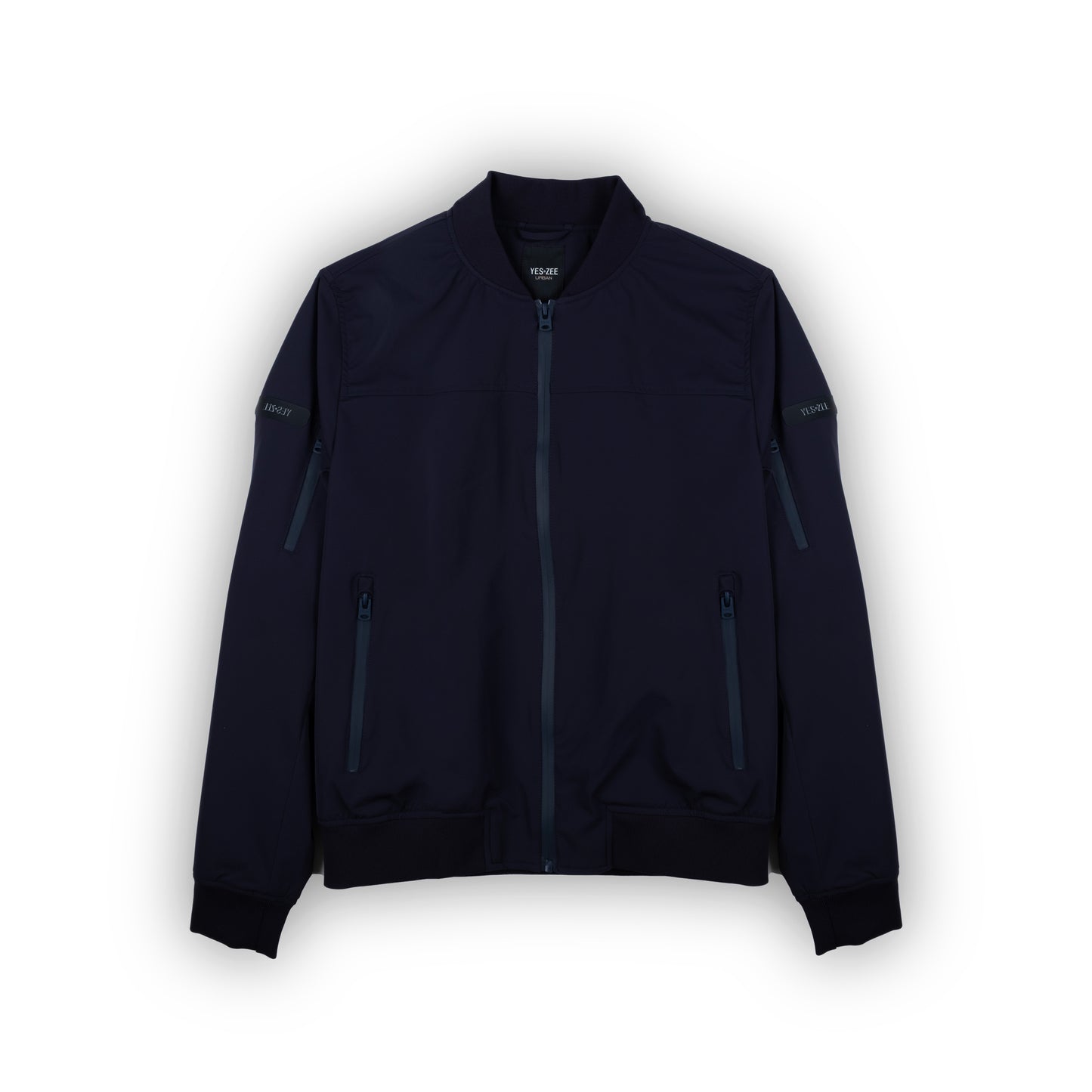 Casaco Homem Yes Zee Azul Escuro Bomber com Fecho Zip e Bolsos Frontais