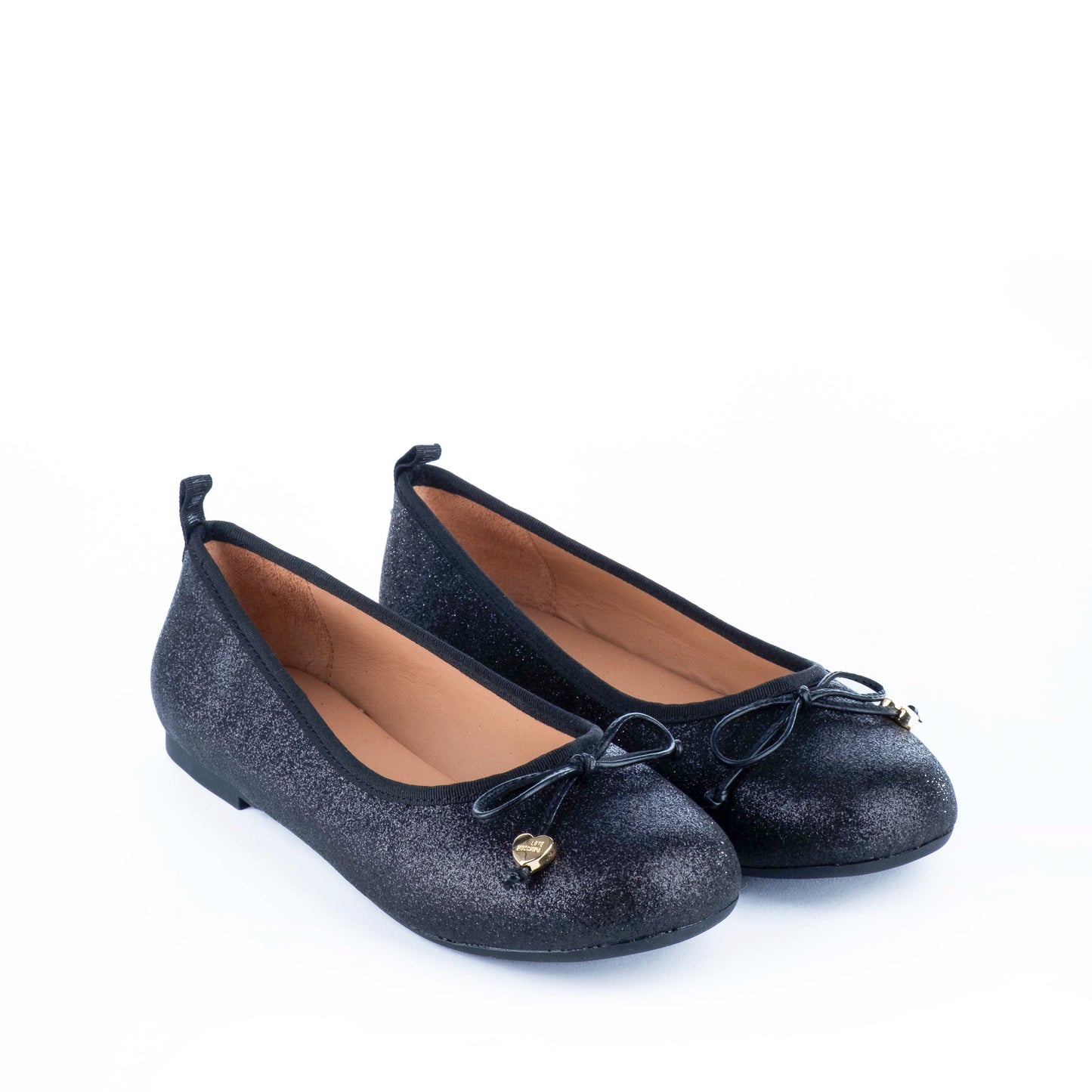 Sabrinas Femininas Love Moschino Pretas com Laço e Detalhe Dourado