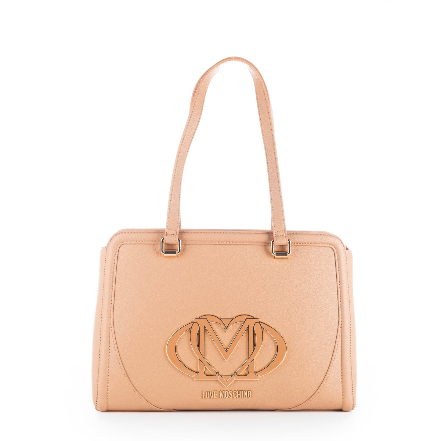 Bolsa Satchel Bege Love Moschino