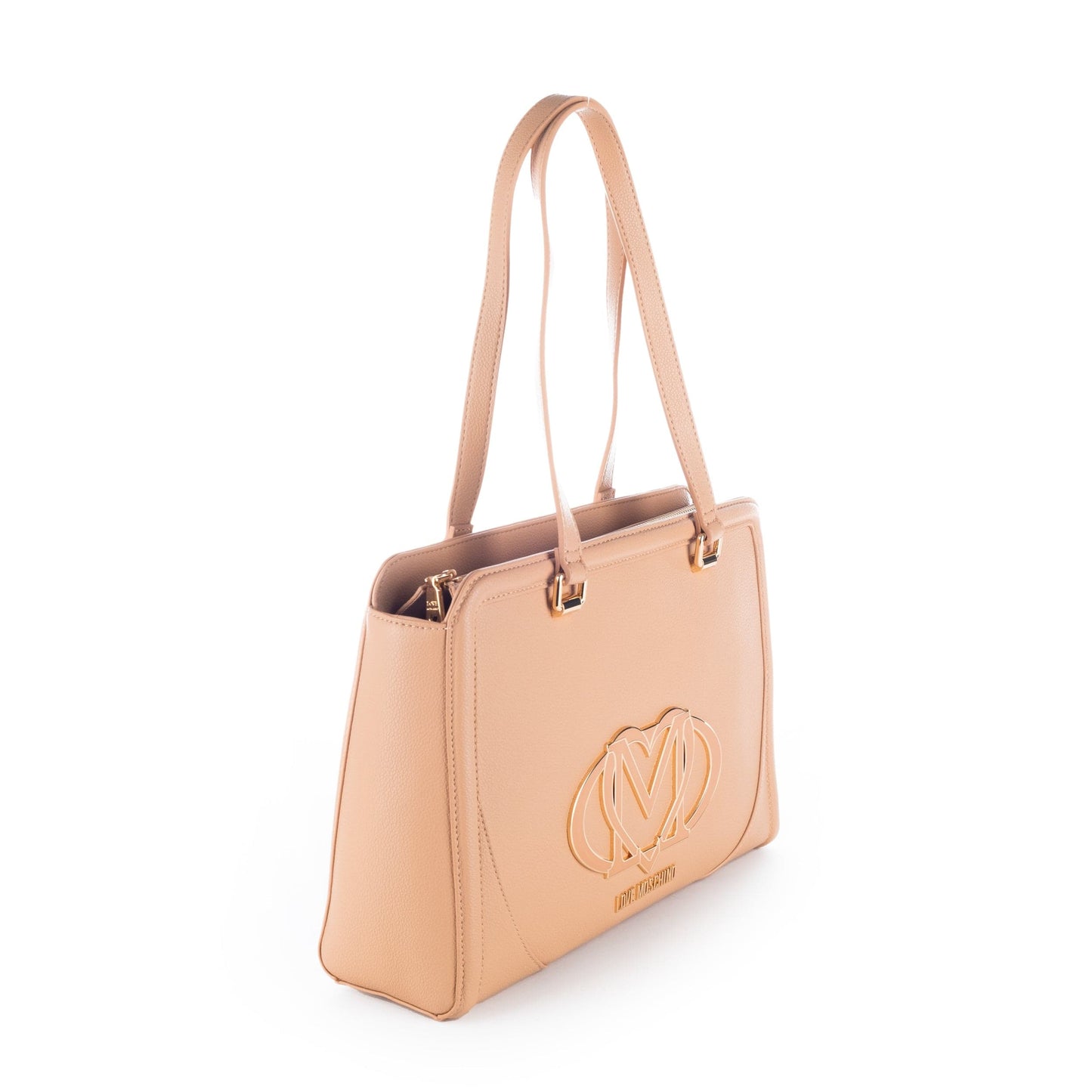 Bolsa Satchel Bege Love Moschino