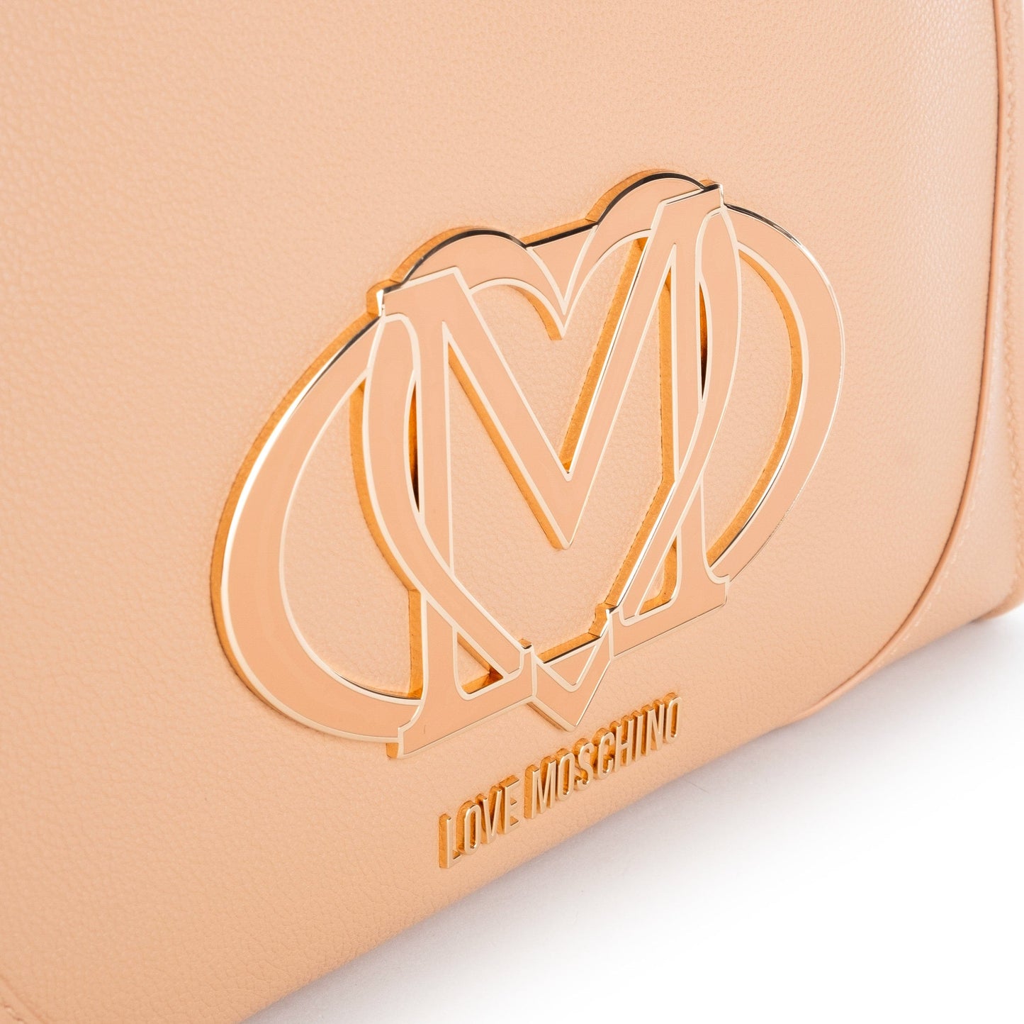 Bolsa Satchel Bege Love Moschino