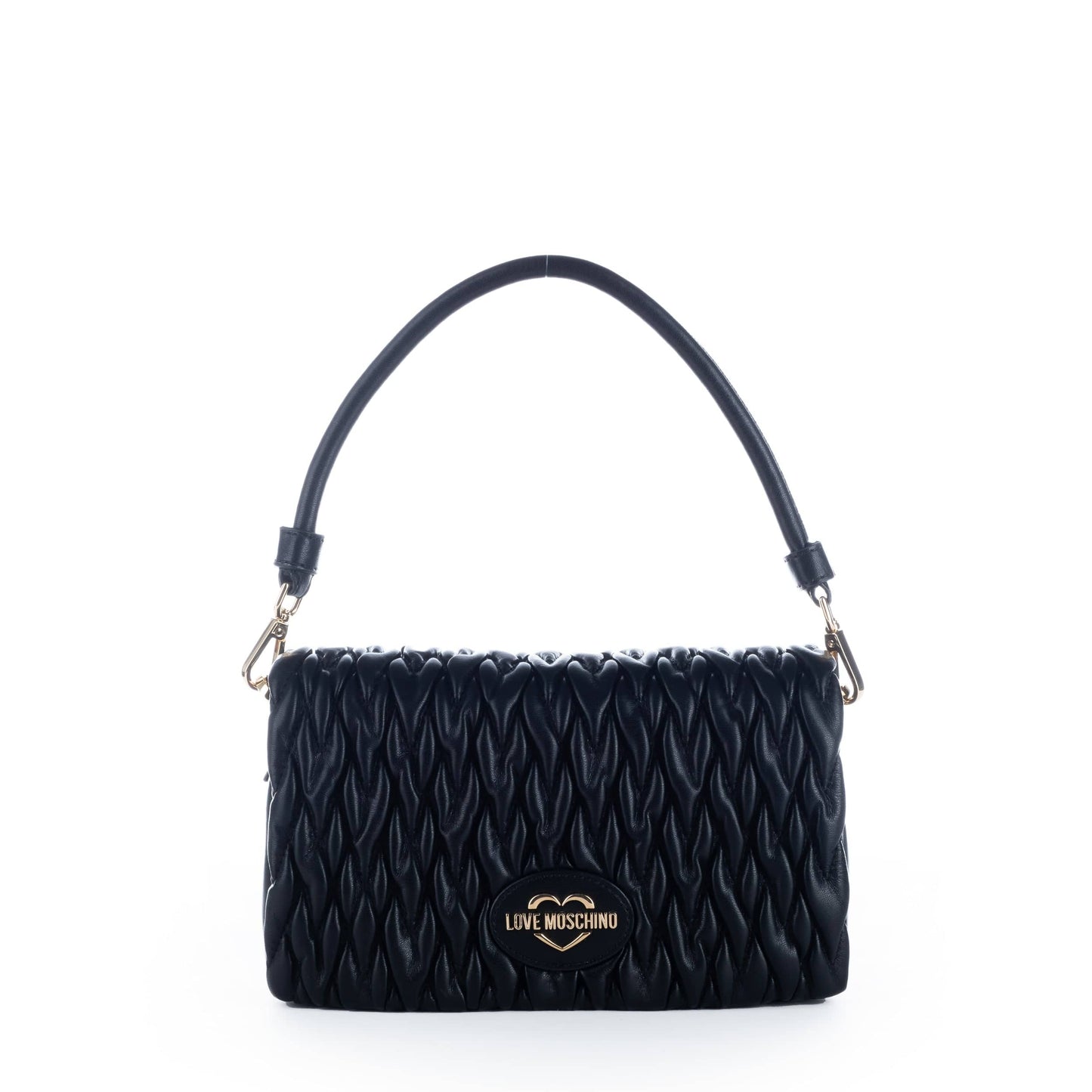 Bolsa de Ombro Preta Love Moschino