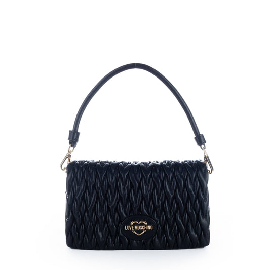 Bolsa de Ombro Preta Love Moschino