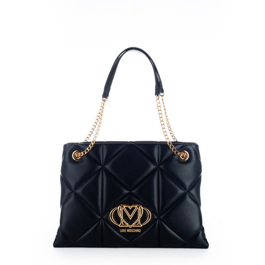 Bolsa de Ombro Preta Love Moschino