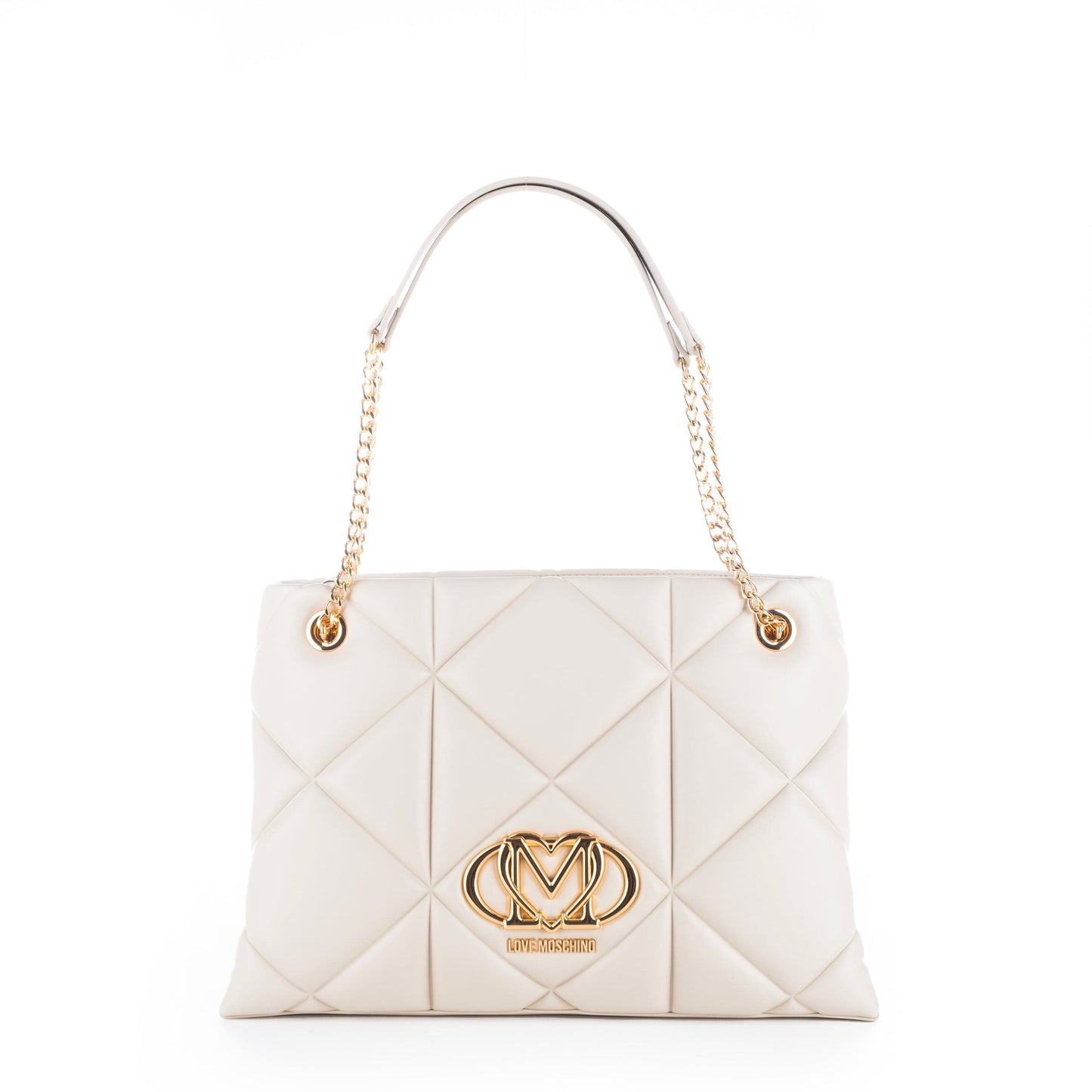 Bolsa de Ombro Bege Love Moschino