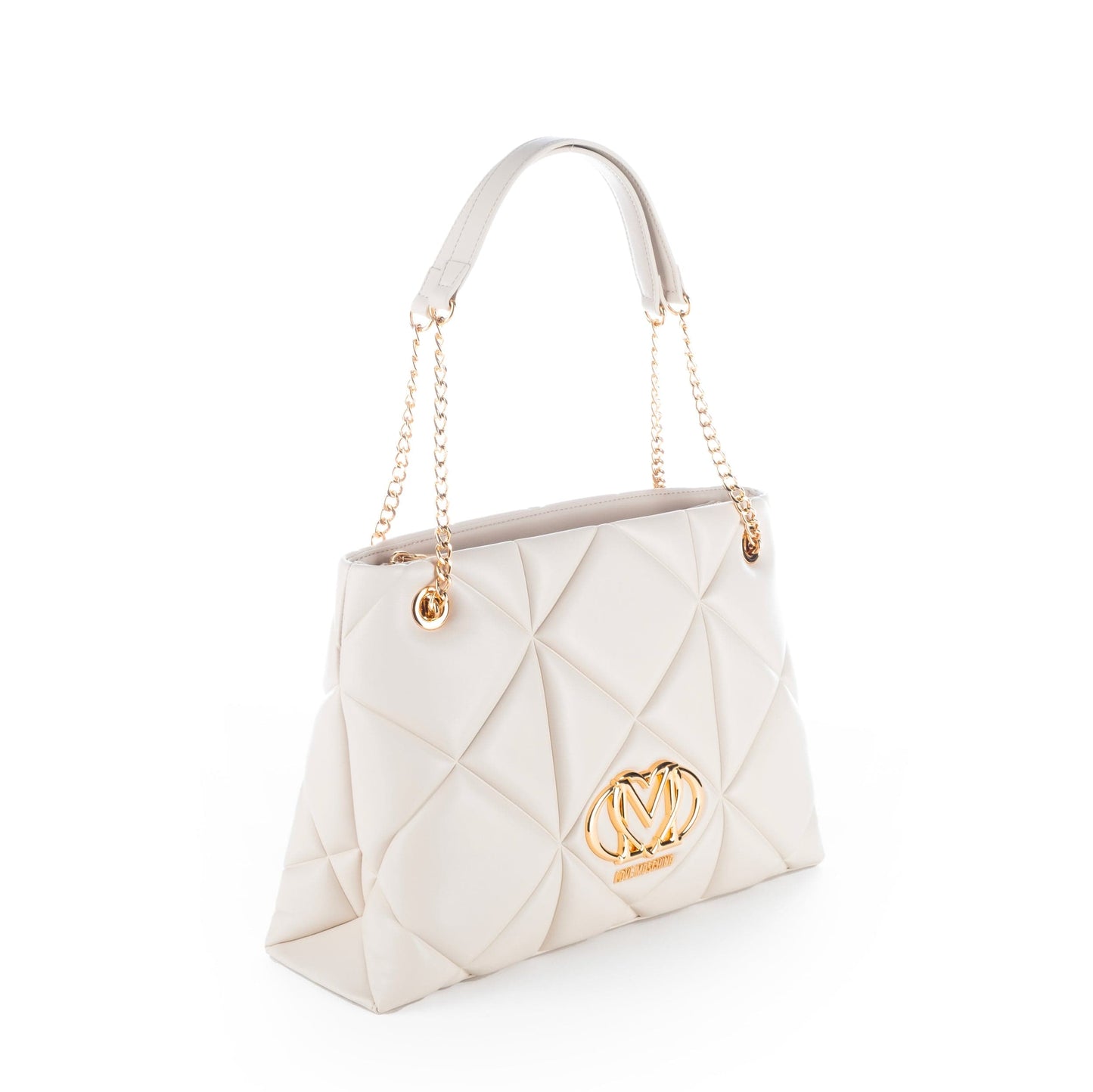 Bolsa de Ombro Bege Love Moschino