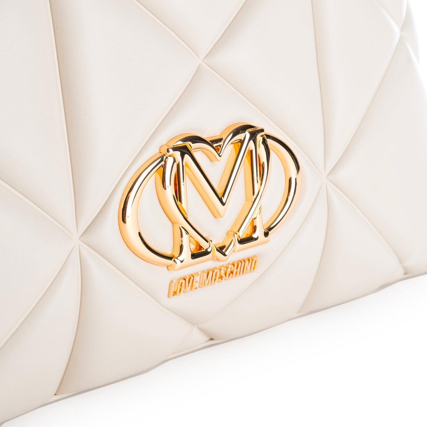 Bolsa de Ombro Bege Love Moschino