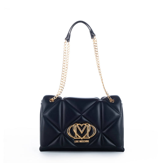 Bolsa de Ombro Preta Love Moschino