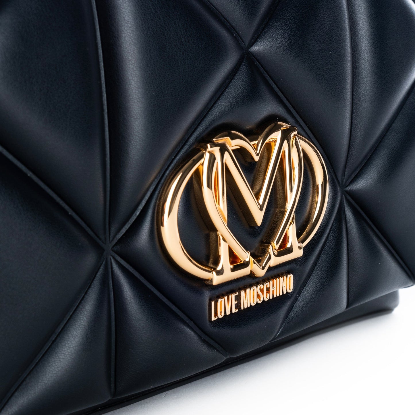 Bolsa de Ombro Preta Love Moschino