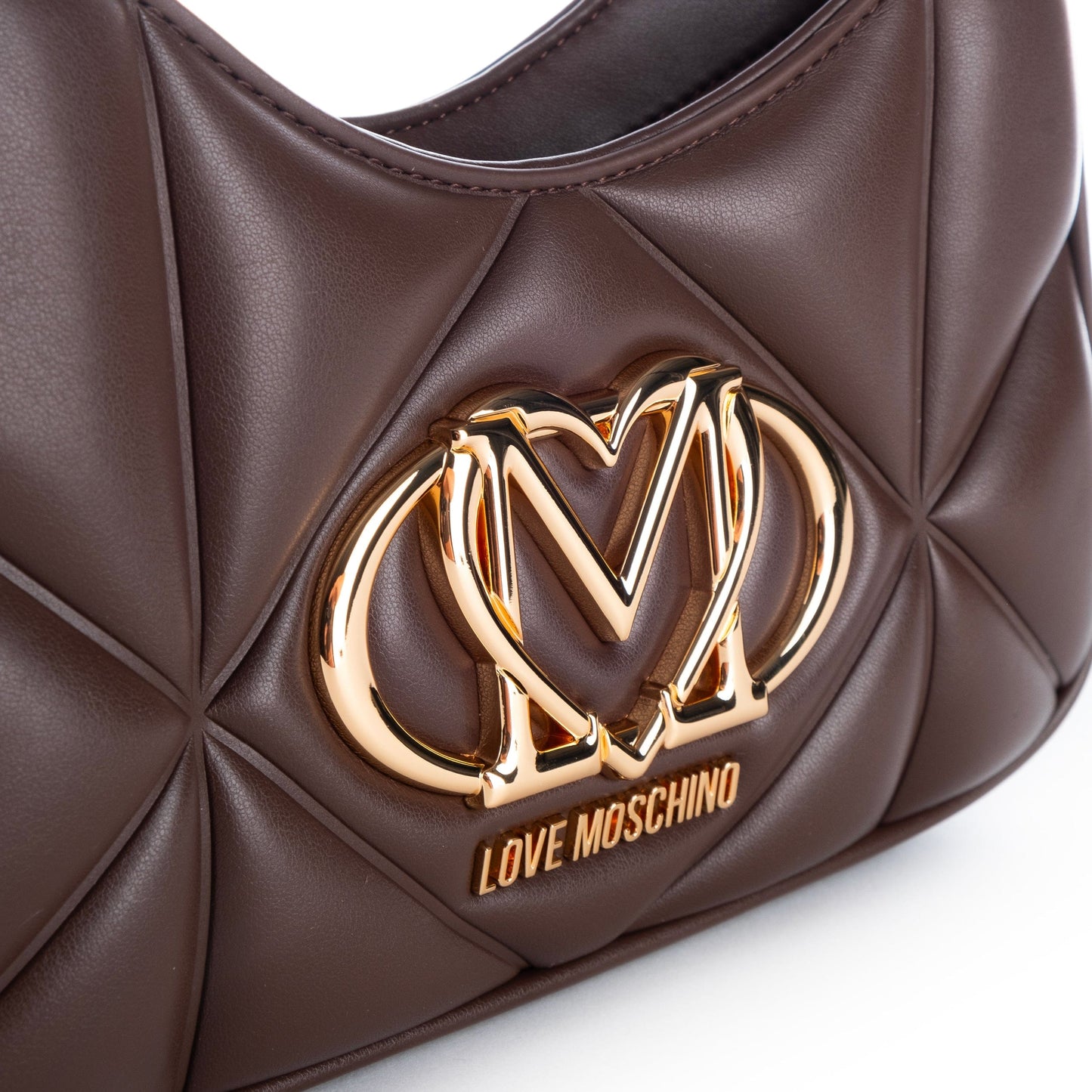 Bolsa de Ombro Castanha Love Moschino