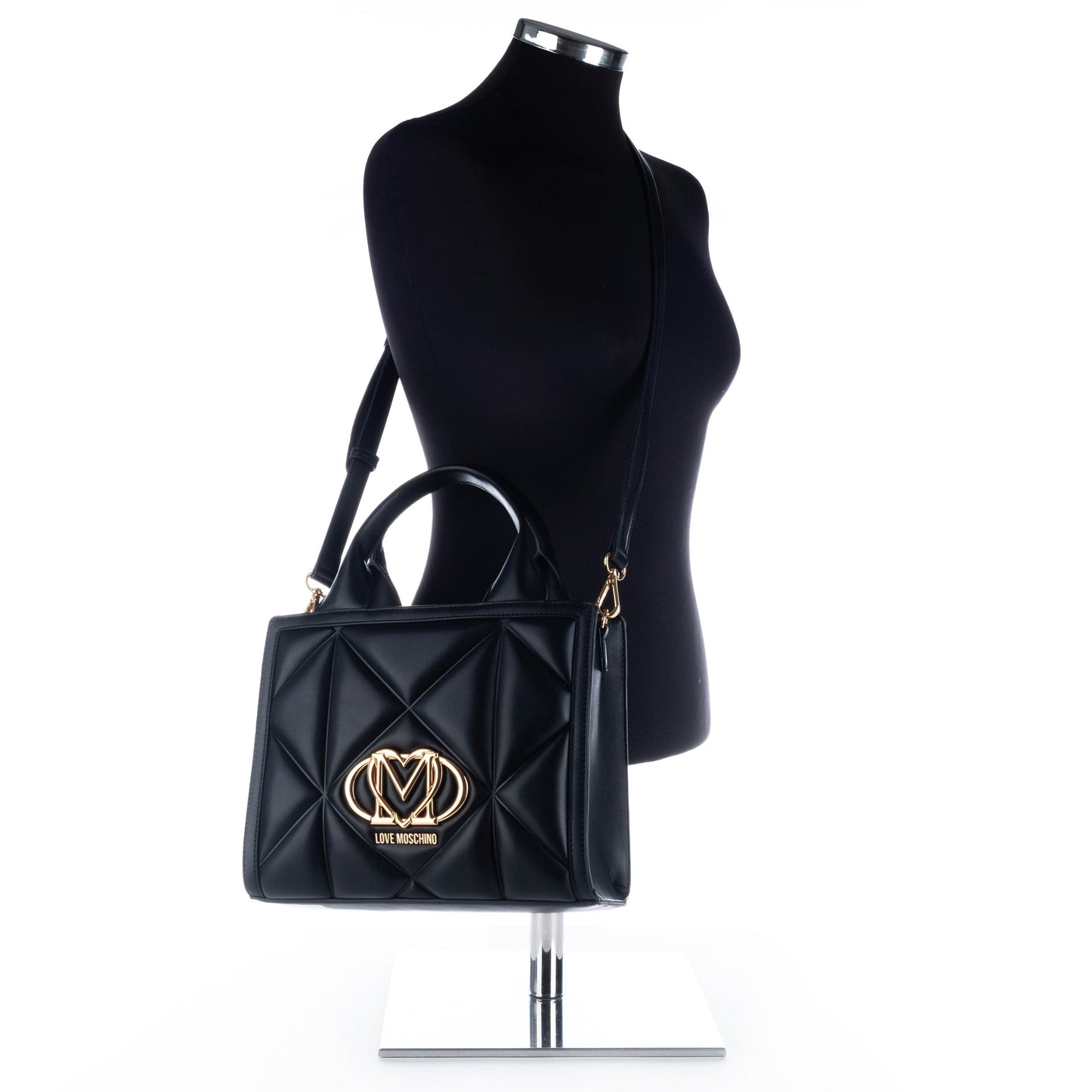 Bolsa Tote Preta Love Moschino