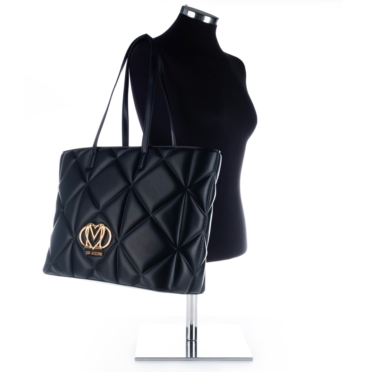 Bolsa Tote Preta Love Moschino