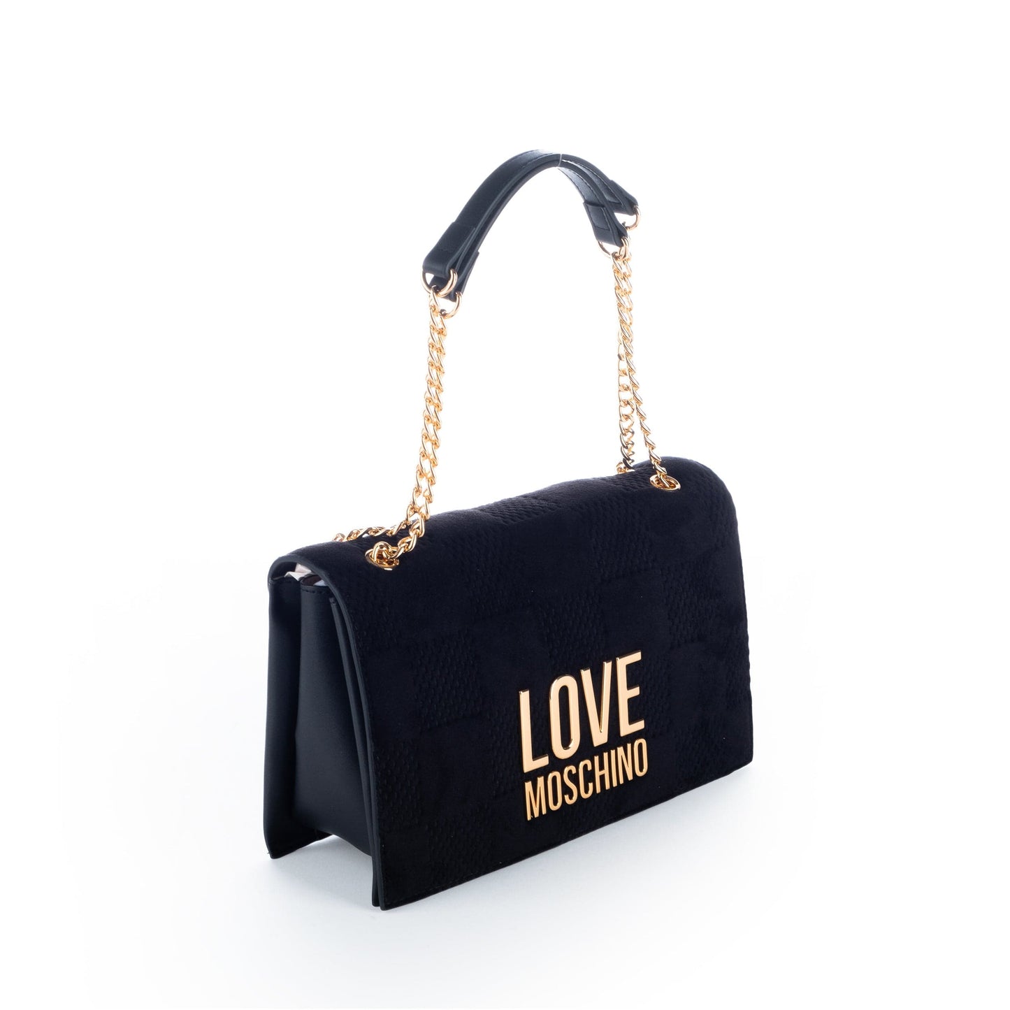 Bolsa de Ombro Preta Love Moschino