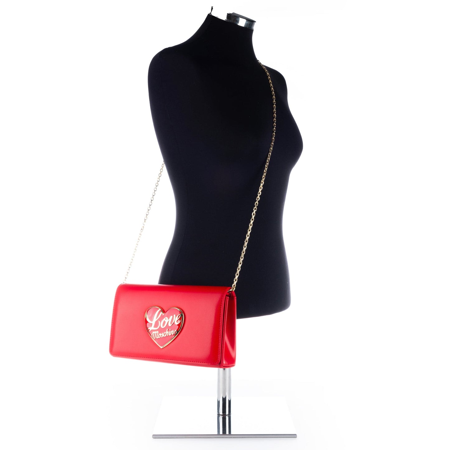 Bolsa de Ombro Vermelha Love Moschino