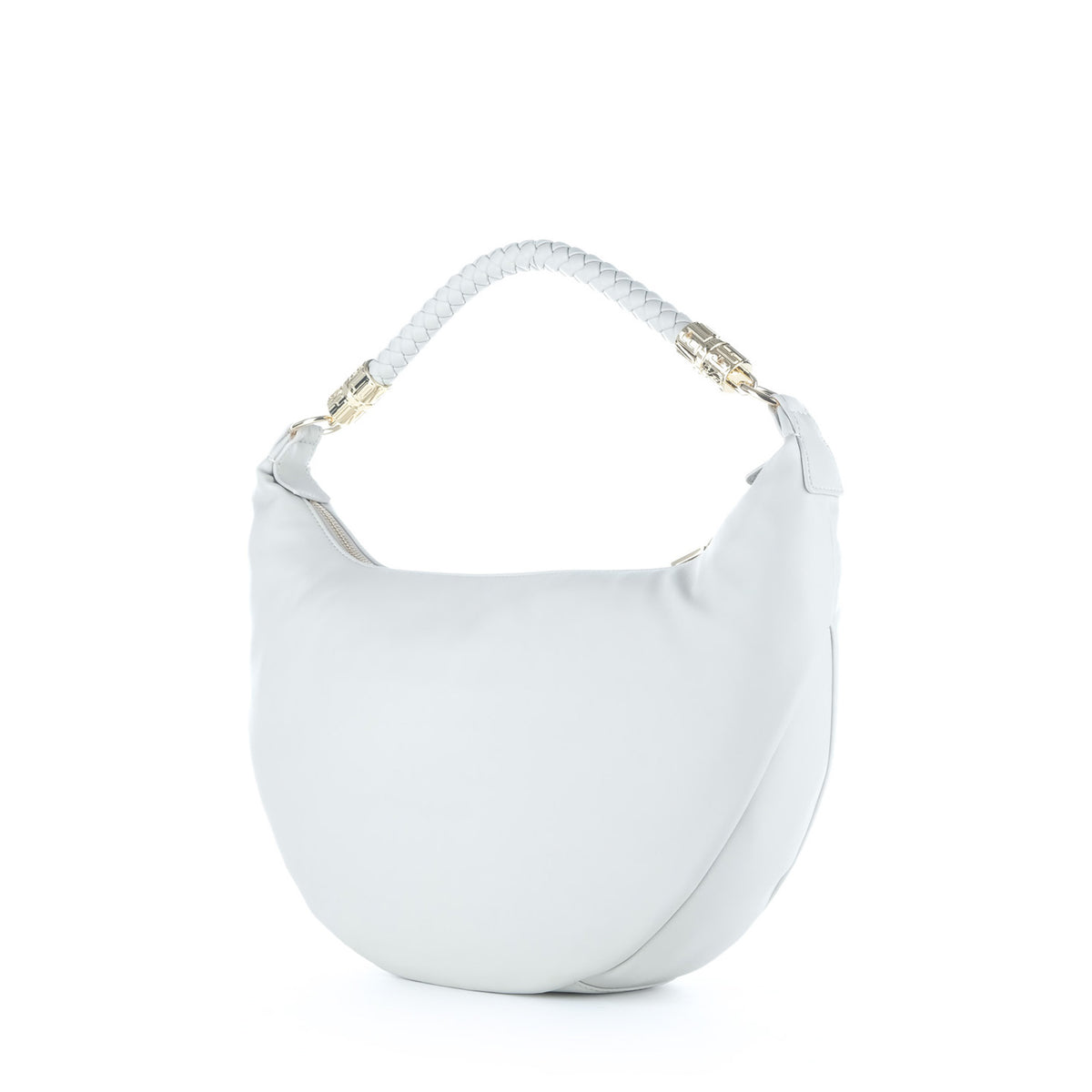 Bolsa de Ombro Love Moschino Branca com Alça Entrançada