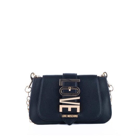 Bolsa de Ombro Preta Love Moschino