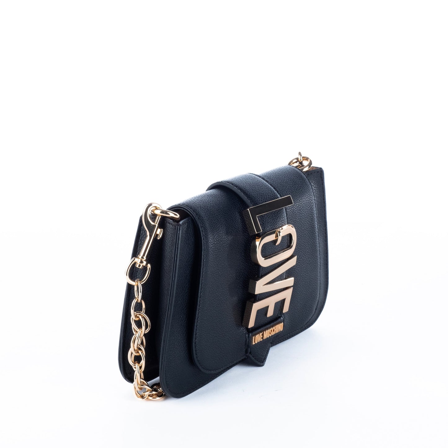 Bolsa de Ombro Preta Love Moschino