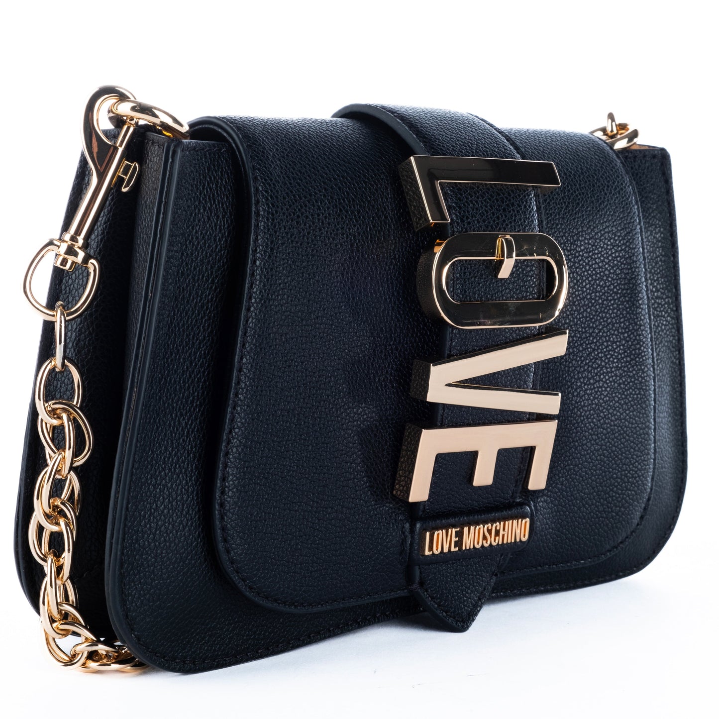Bolsa de Ombro Preta Love Moschino